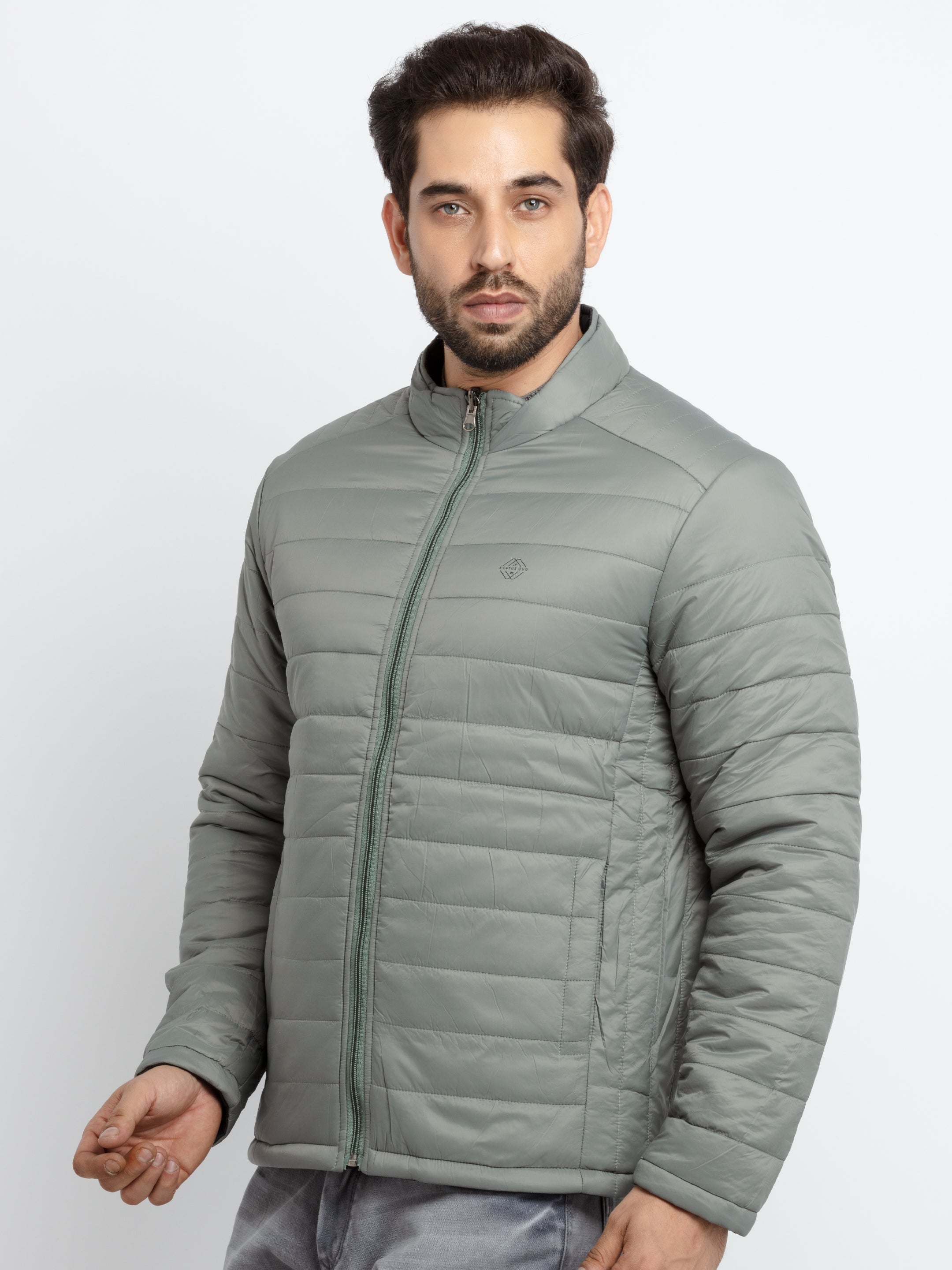 Mens Quilted Reversible High Neck Jacket Secondary image