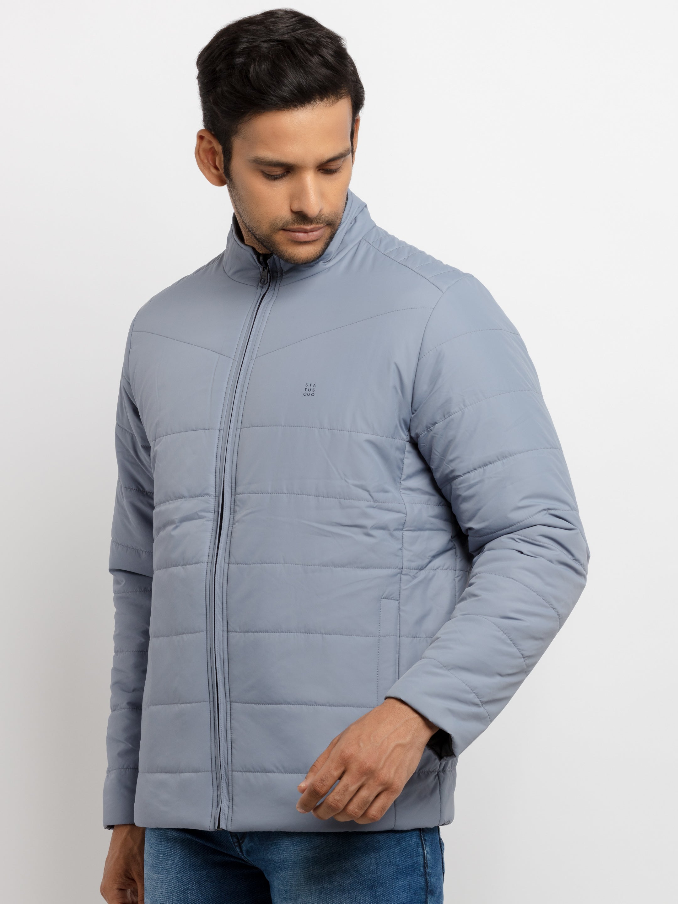 Mens Quilted Reversible High Neck Jacket Secondary image