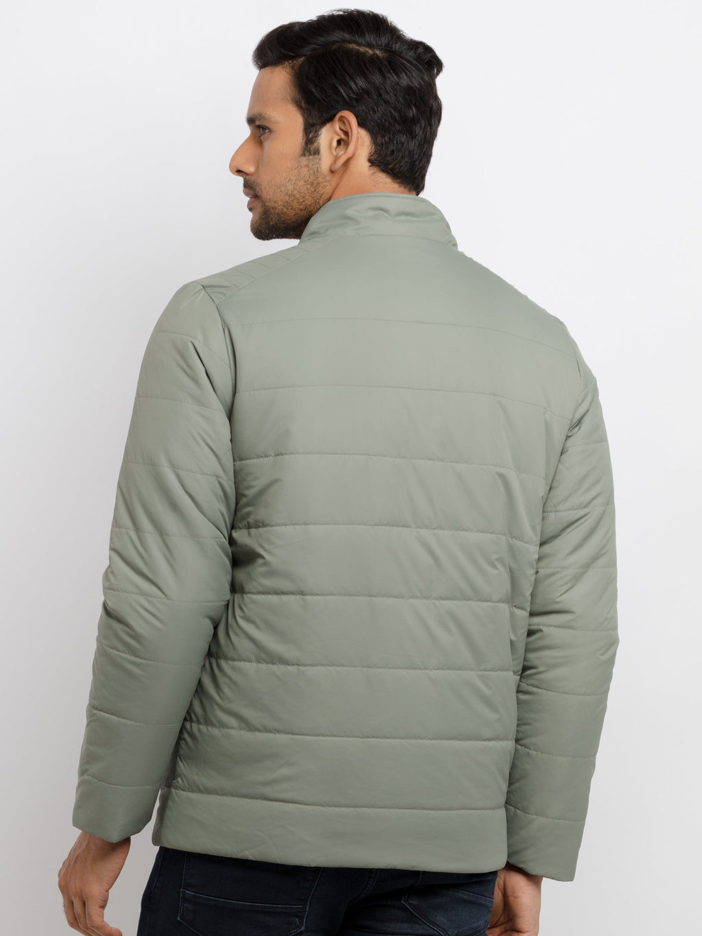 Mens Quilted Reversible High Neck Jacket