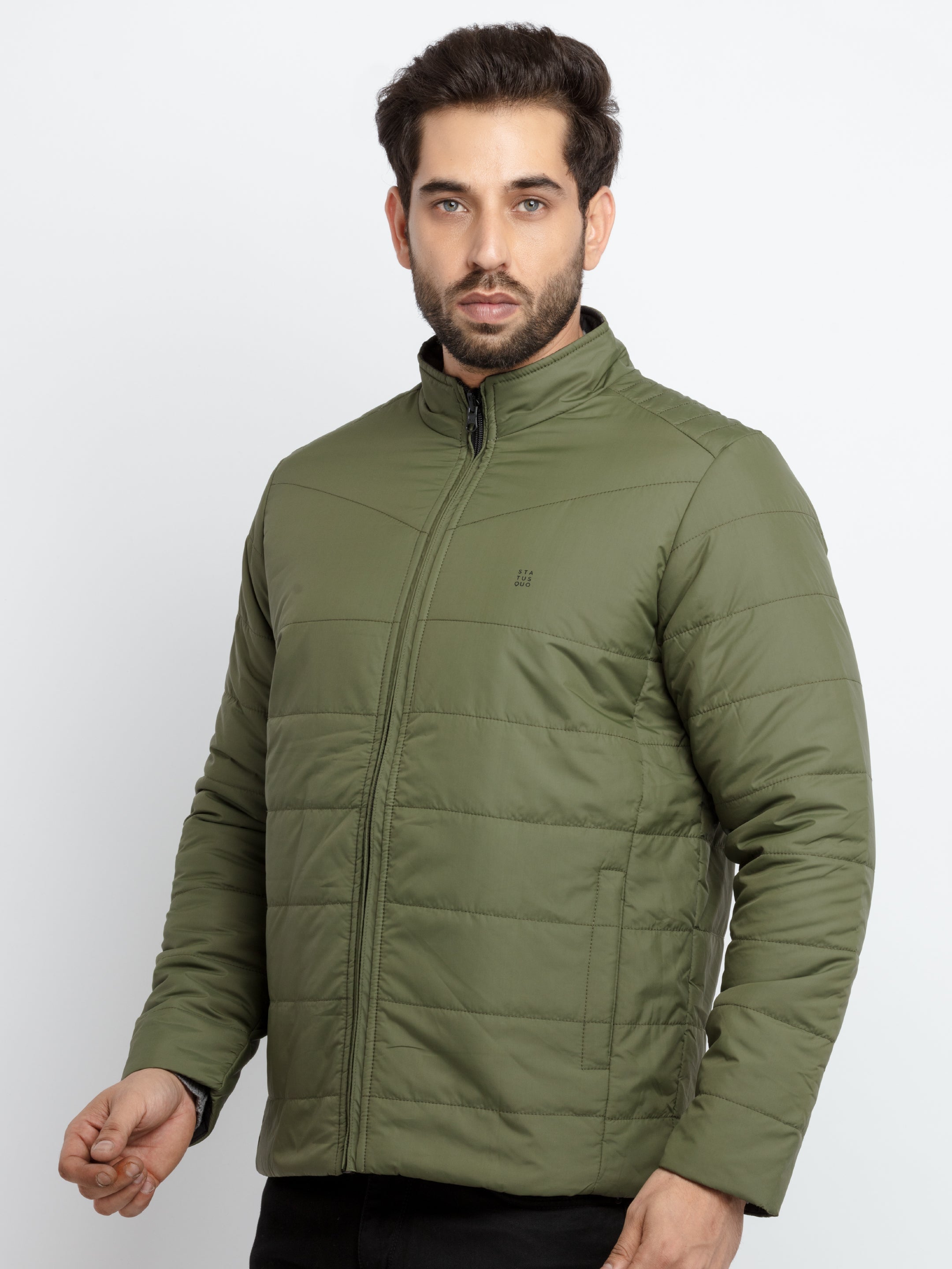 Mens Quilted Reversible High Neck Jacket Secondary image