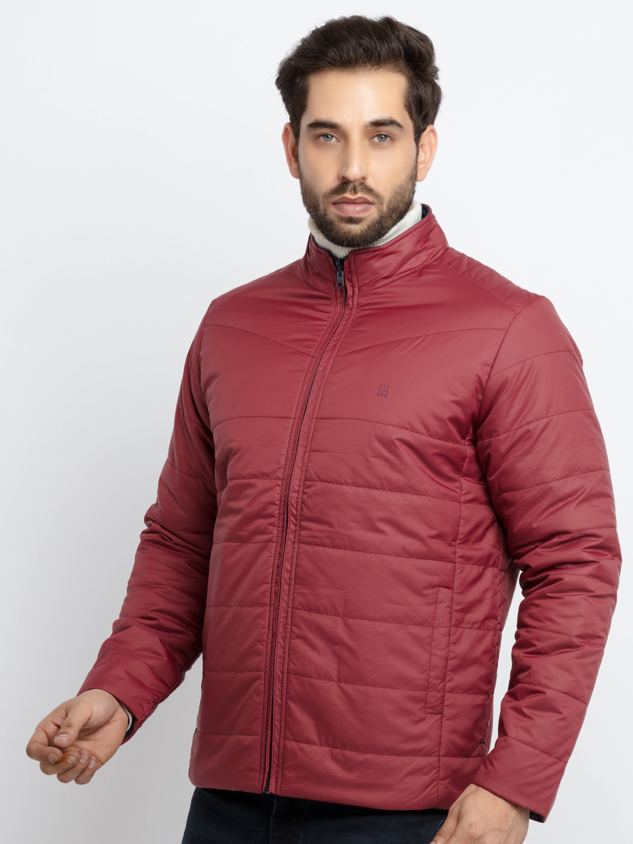 Mens Quilted Reversible High Neck Jacket Secondary image