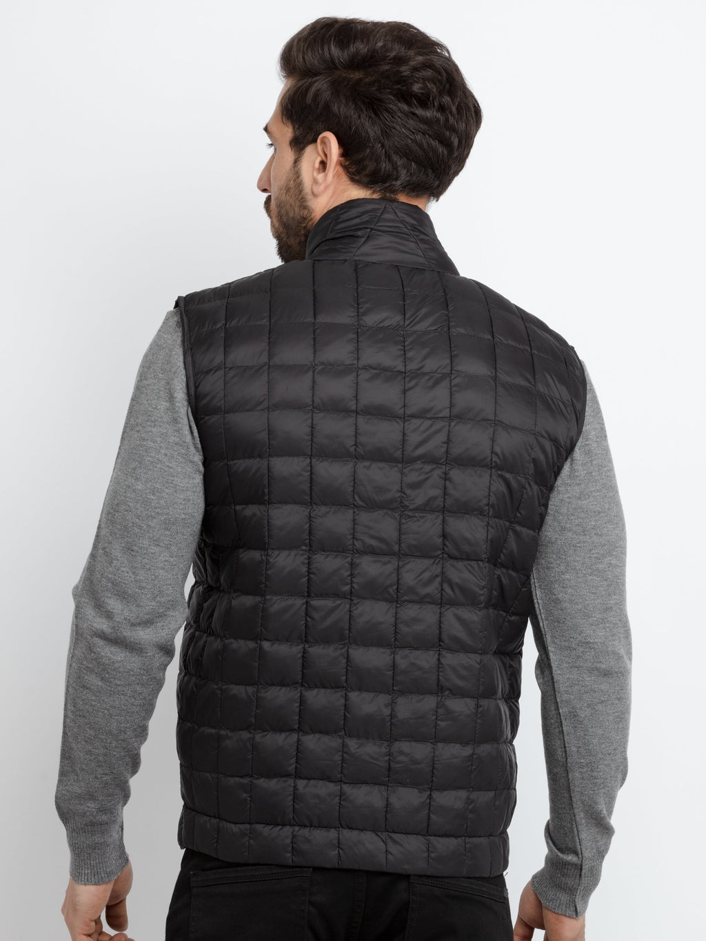 Mens Quilted High Neck Sleeveless Jacket