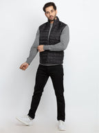 Mens Quilted High Neck Sleeveless Jacket