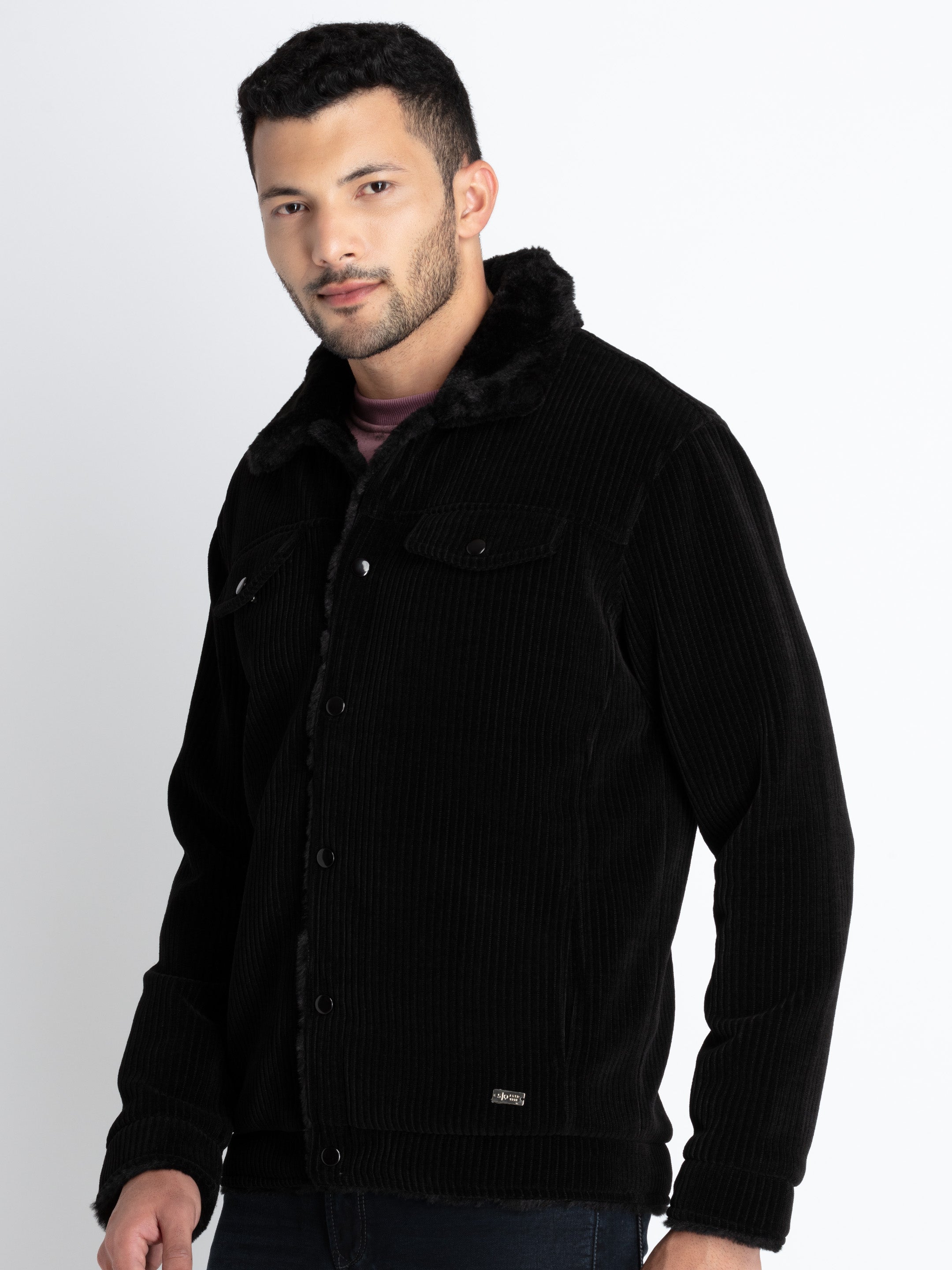 Nuon Black Corduroy Relaxed Fit Jacket – Cherrypick