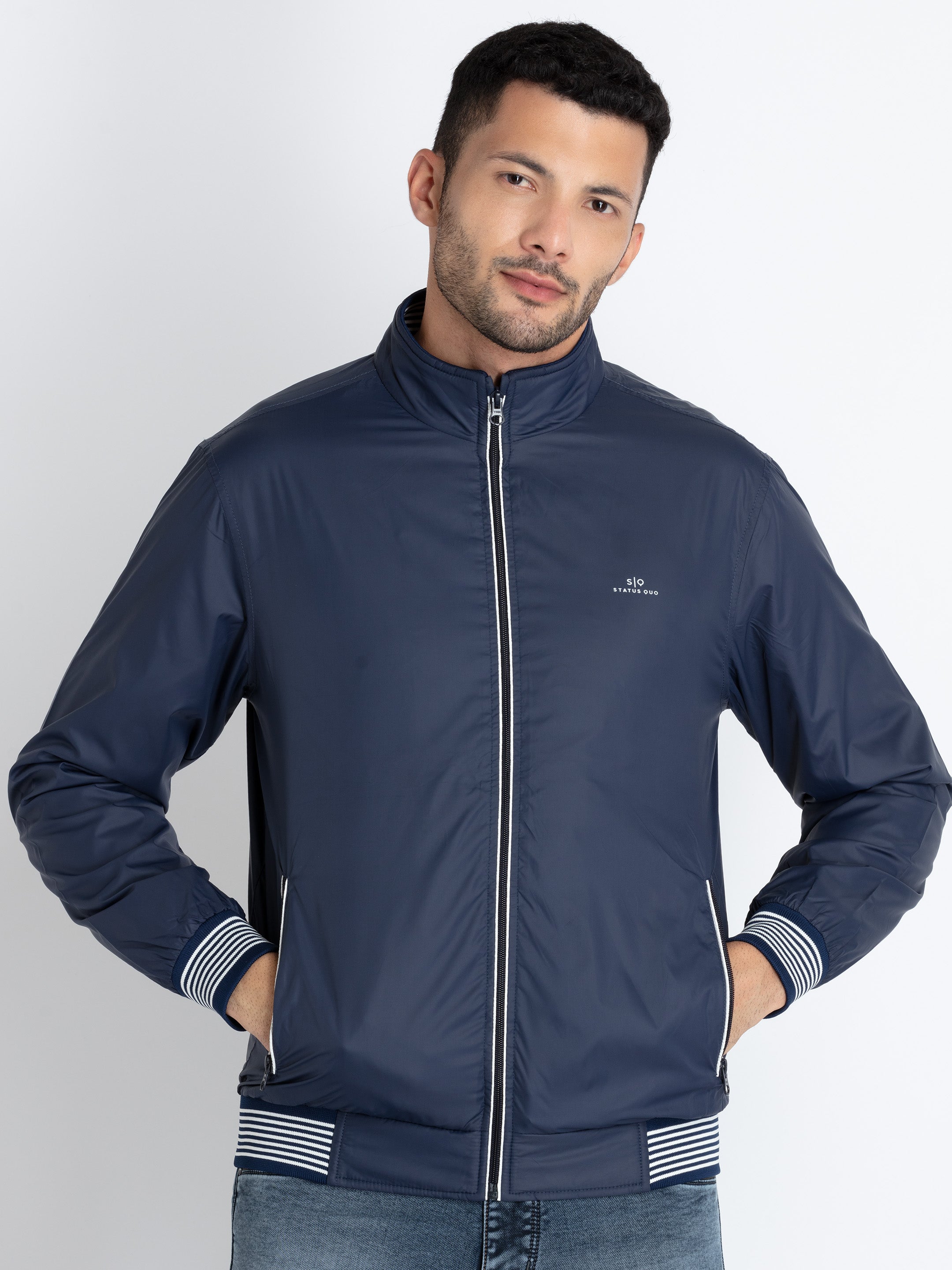 high neck jacket for men