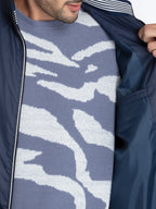 Mens Solid High Neck Lightweight Jacket