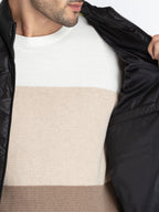 Mens Quilted  Puffer High Neck Jacket