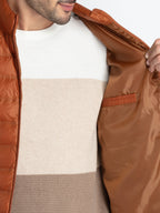 Mens Quilted  Puffer High Neck Jacket