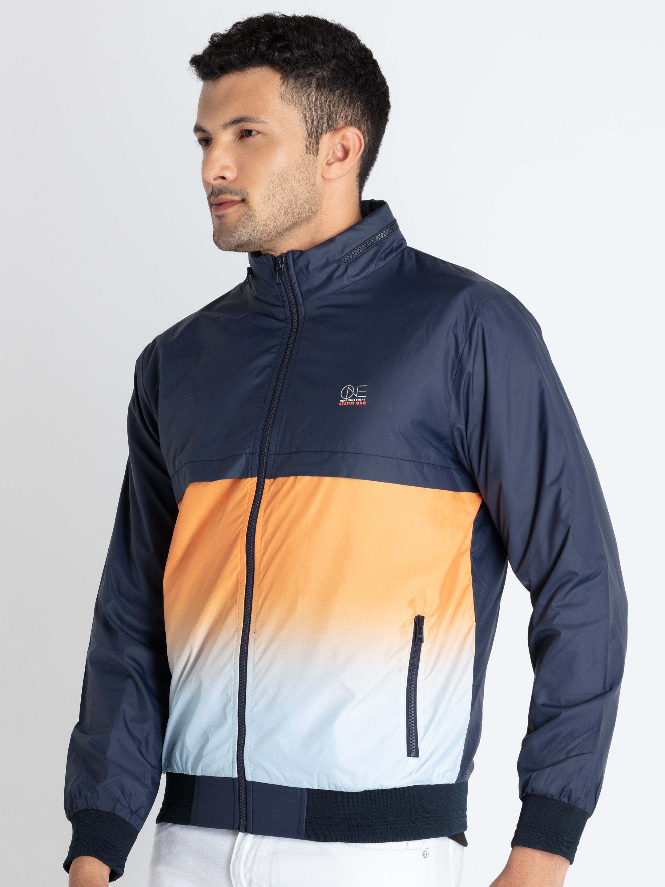 Mens Mix & Match High Neck Lightweight Jacket Secondary image
