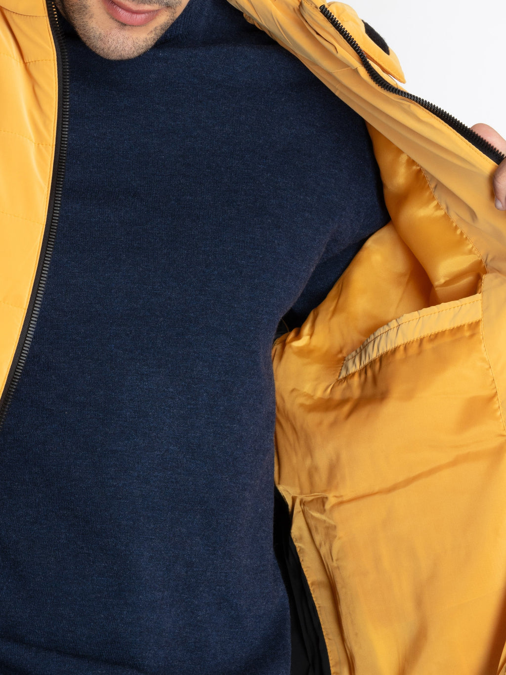 Mens Quilted Jacket With Detachable Hood