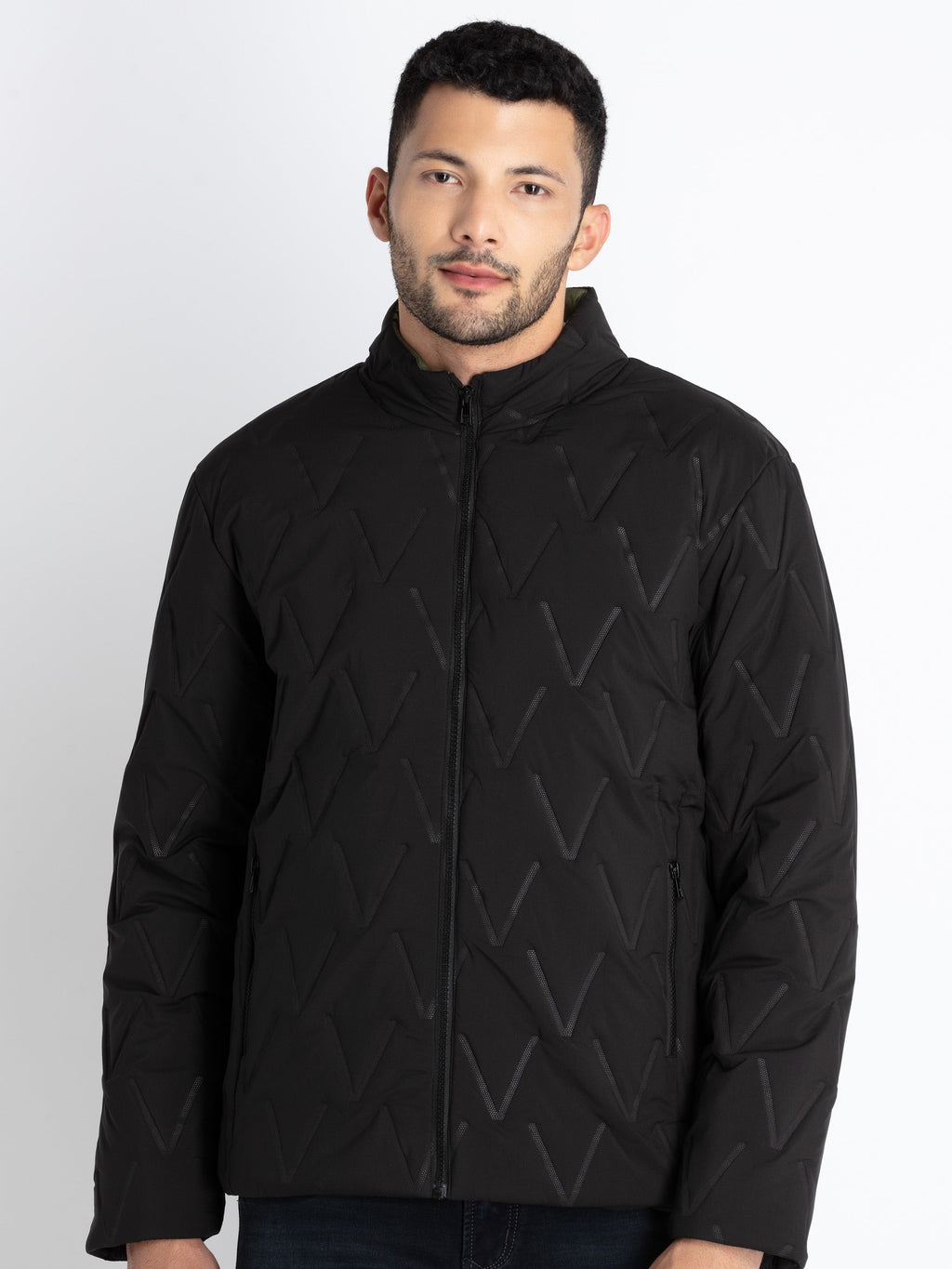 high neck jacket for men