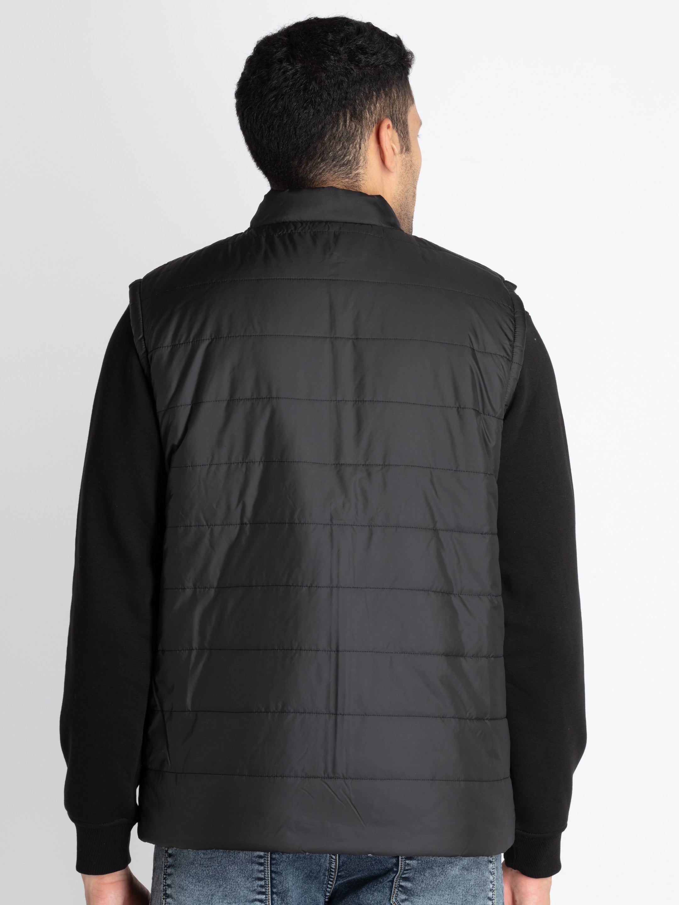 Mens Quilted Reversible High Neck Jacket