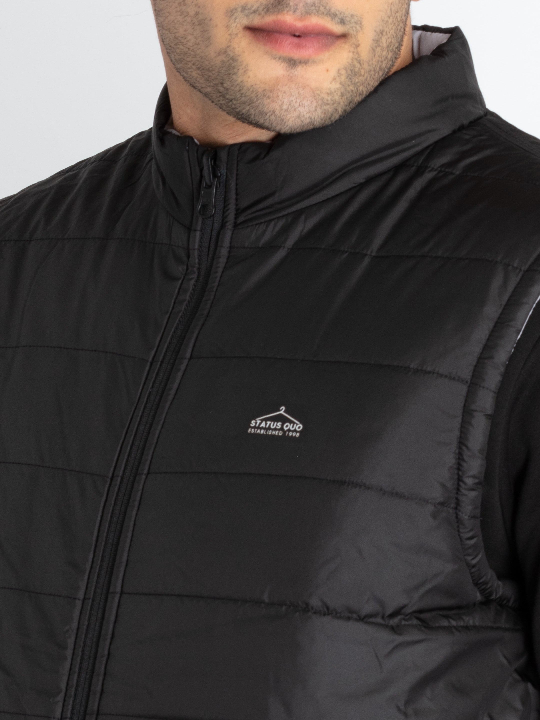 Mens Quilted Reversible High Neck Jacket