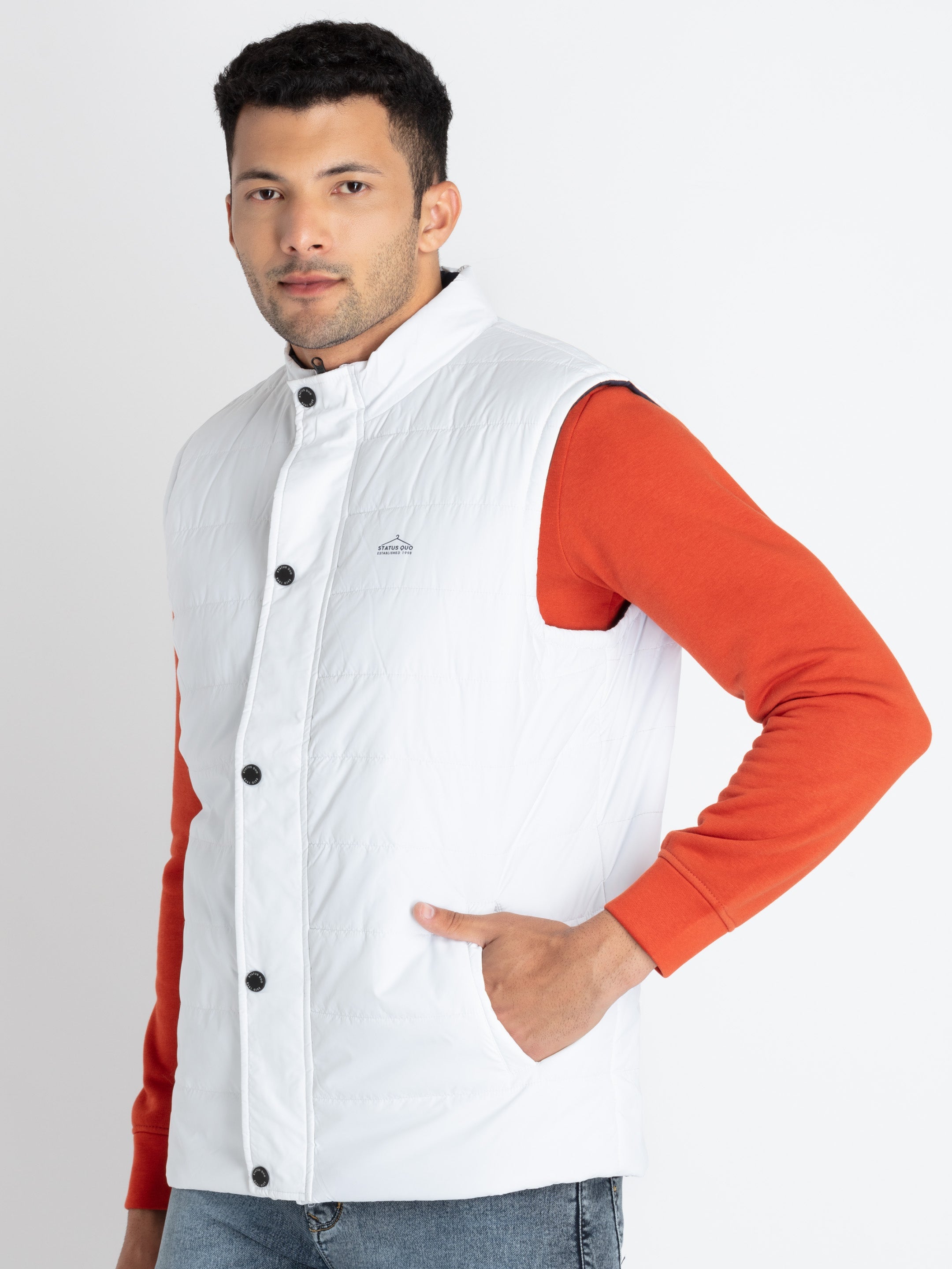 Mens Quilted Reversible High Neck Jacket Secondary image