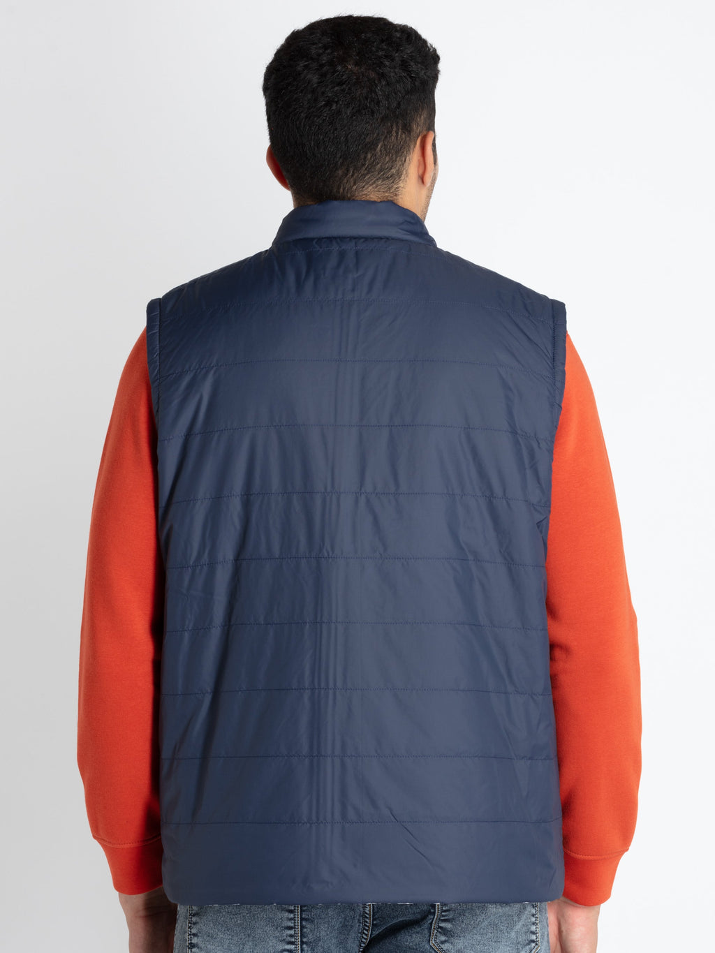 Mens Quilted Reversible High Neck Jacket