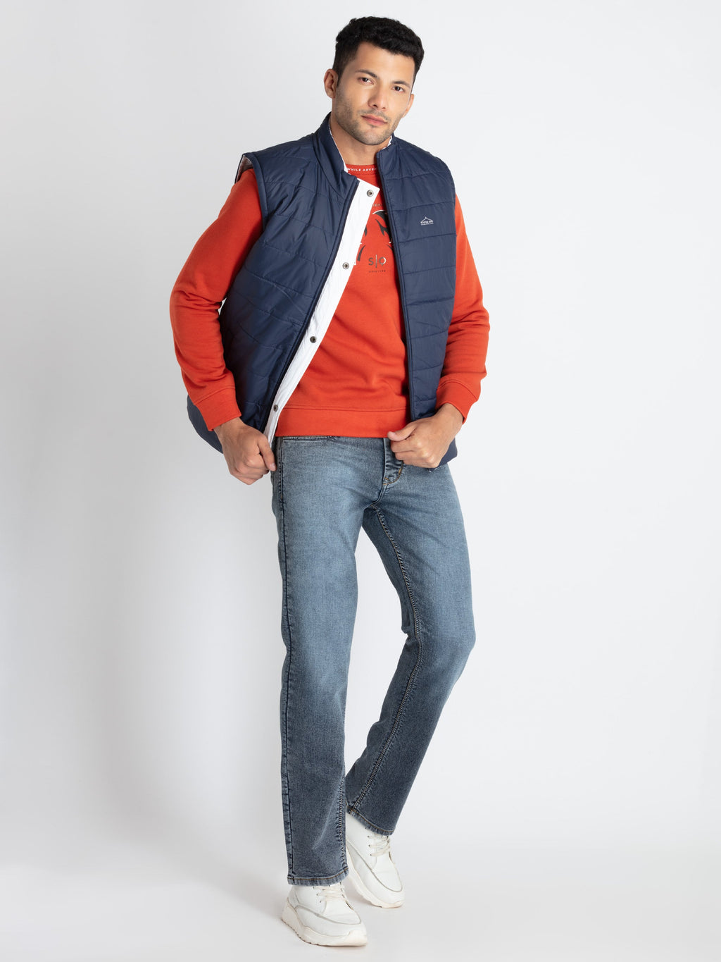Mens Quilted Reversible High Neck Jacket