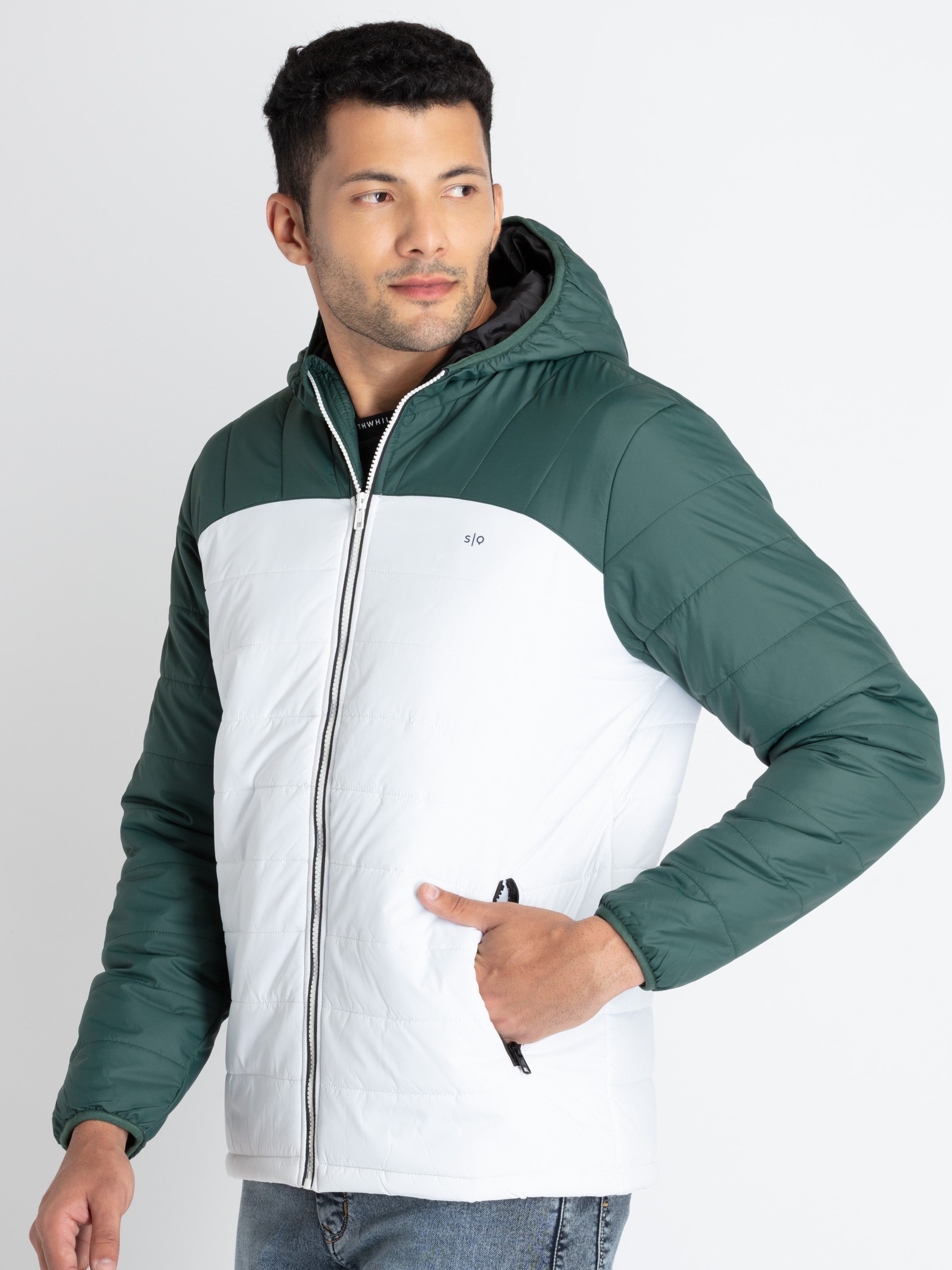 Mens Quilted Puffer Hooded Jacket Secondary image