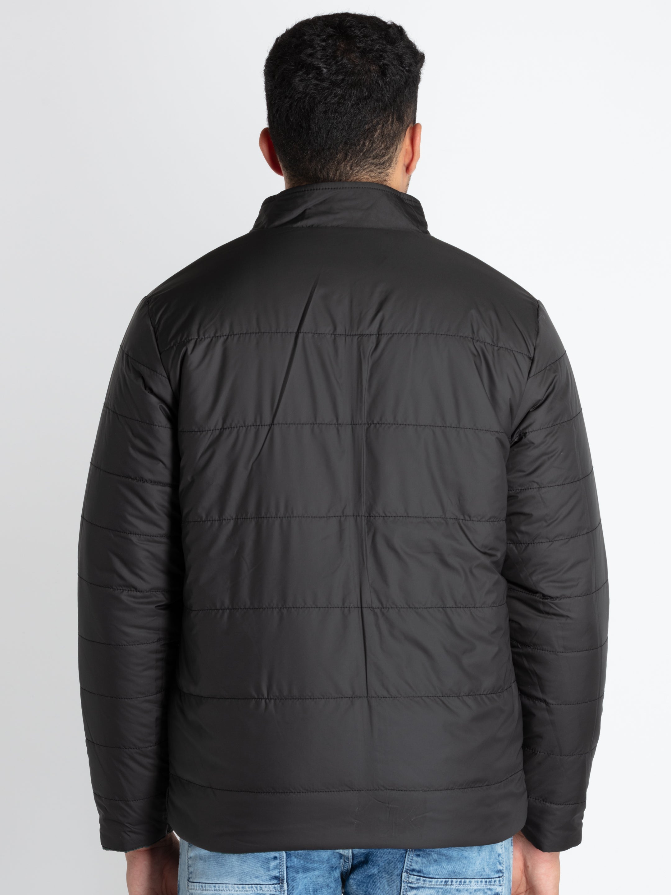 Mens Quilted Reversible High Neck Jacket