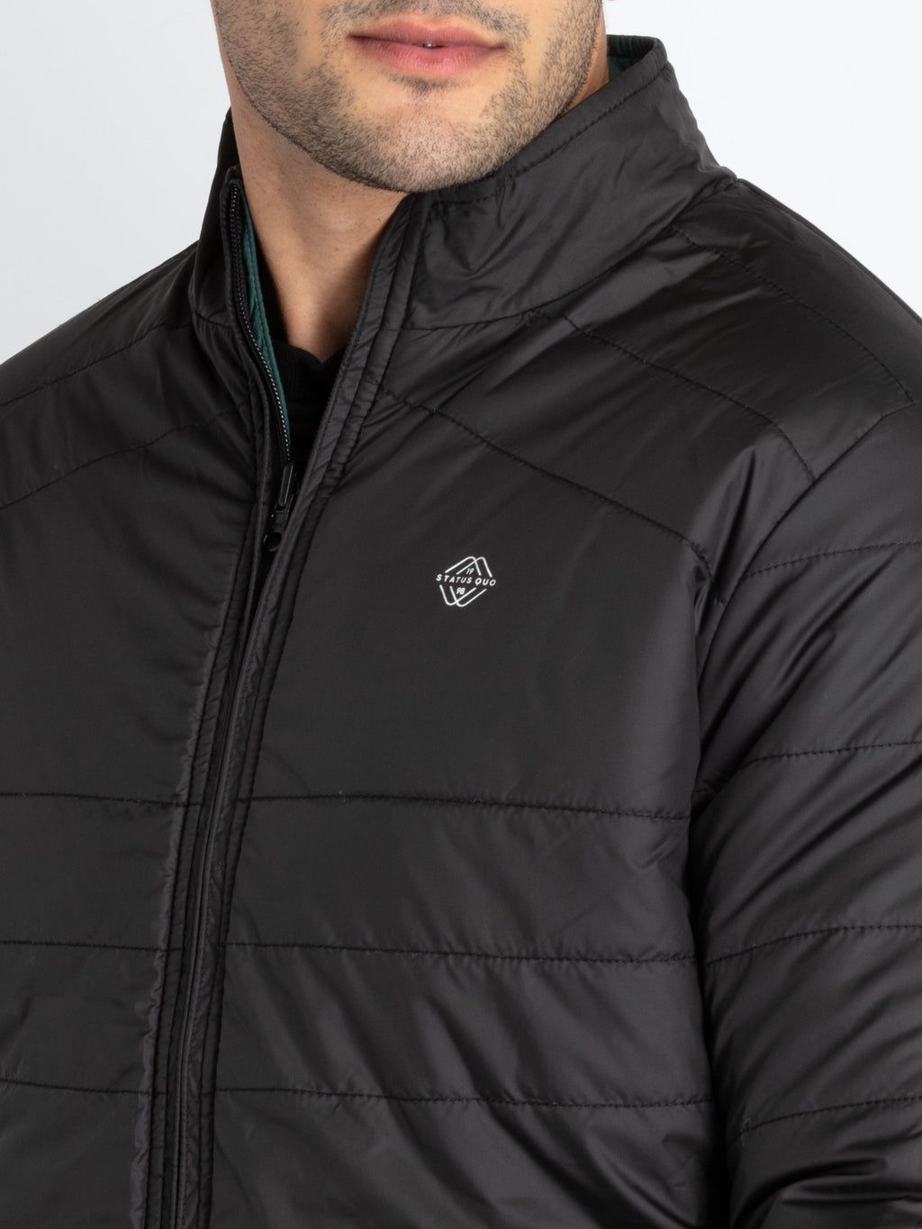 Mens Quilted Reversible High Neck Jacket