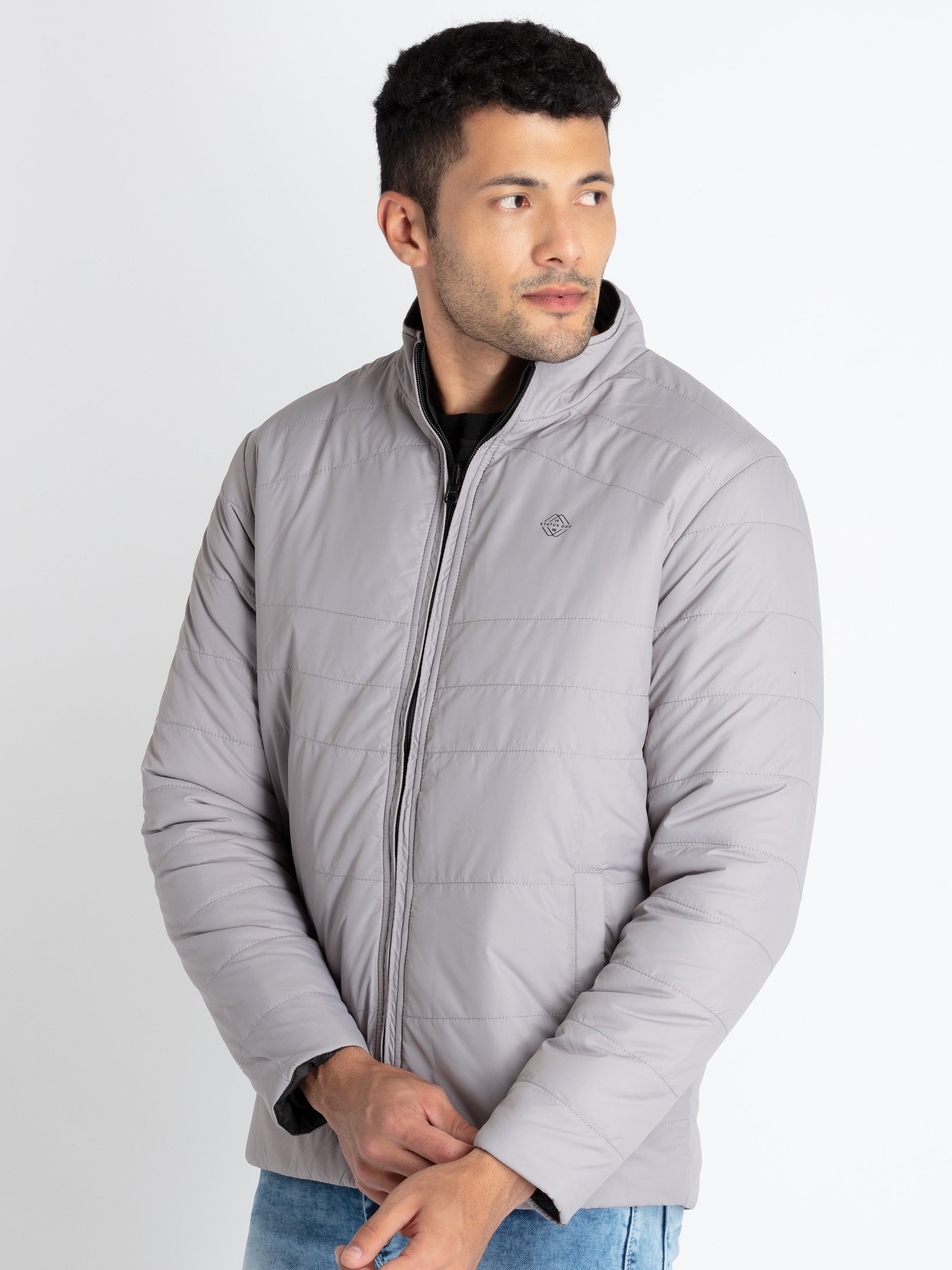 Mens Quilted Reversible High Neck Jacket Secondary image