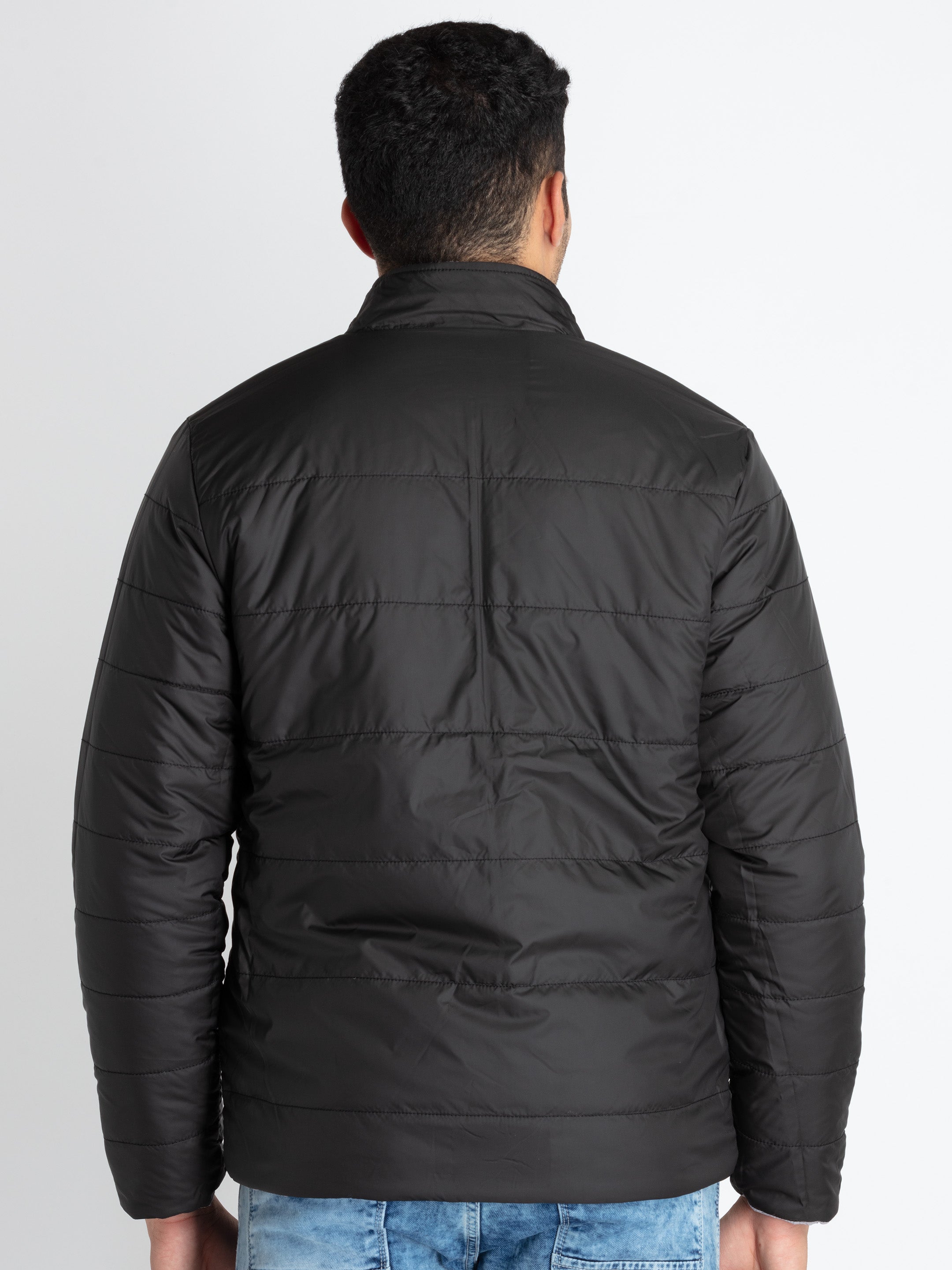 Mens Quilted Reversible High Neck Jacket