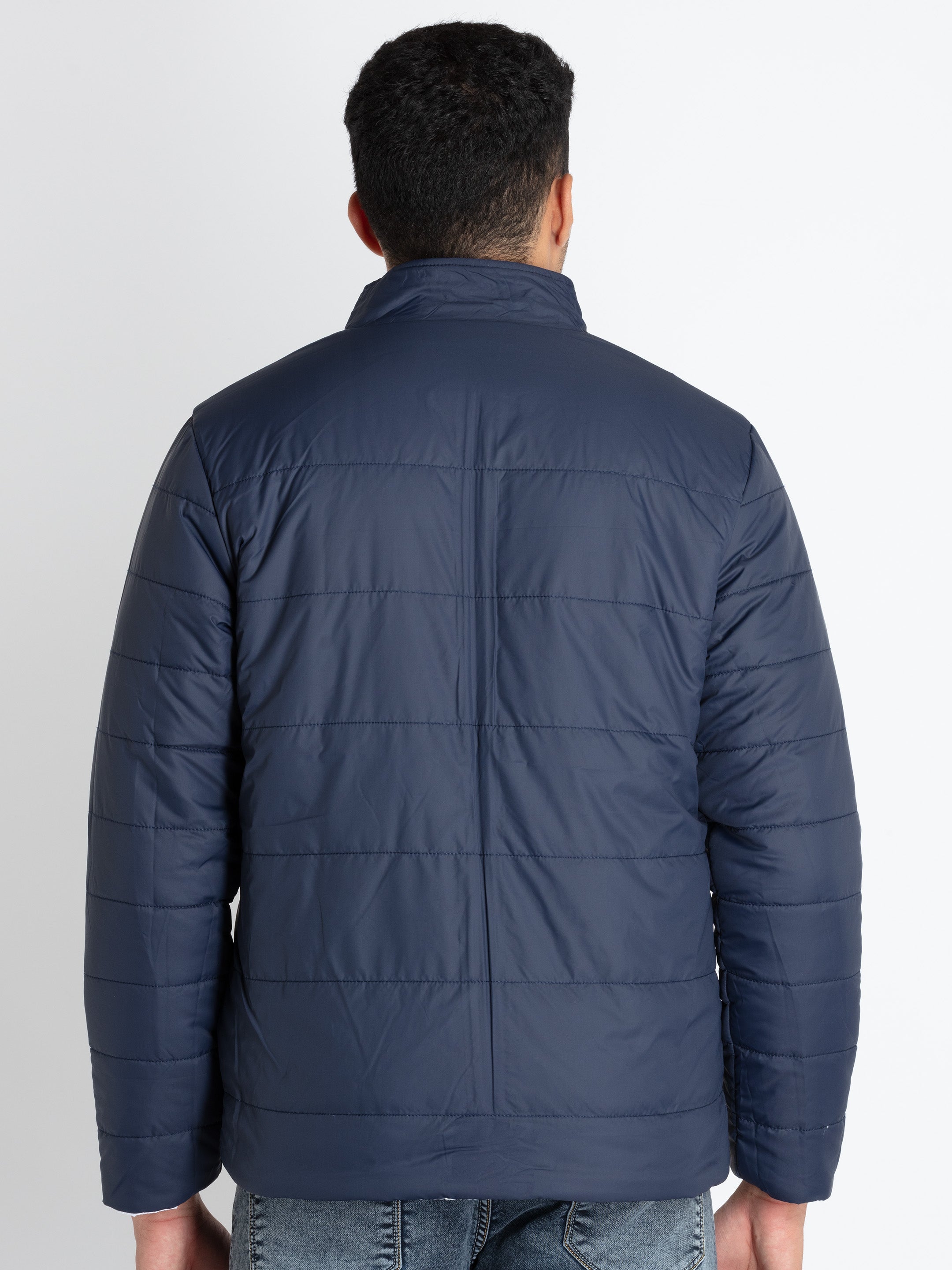 Mens Quilted Reversible High Neck Jacket