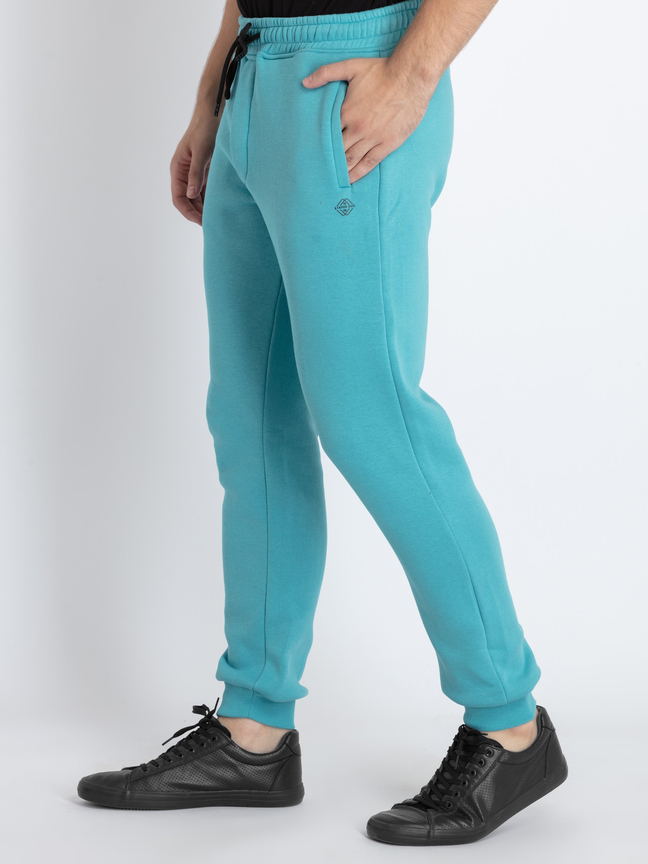 Mens Solid Regular Fit Joggers Secondary image