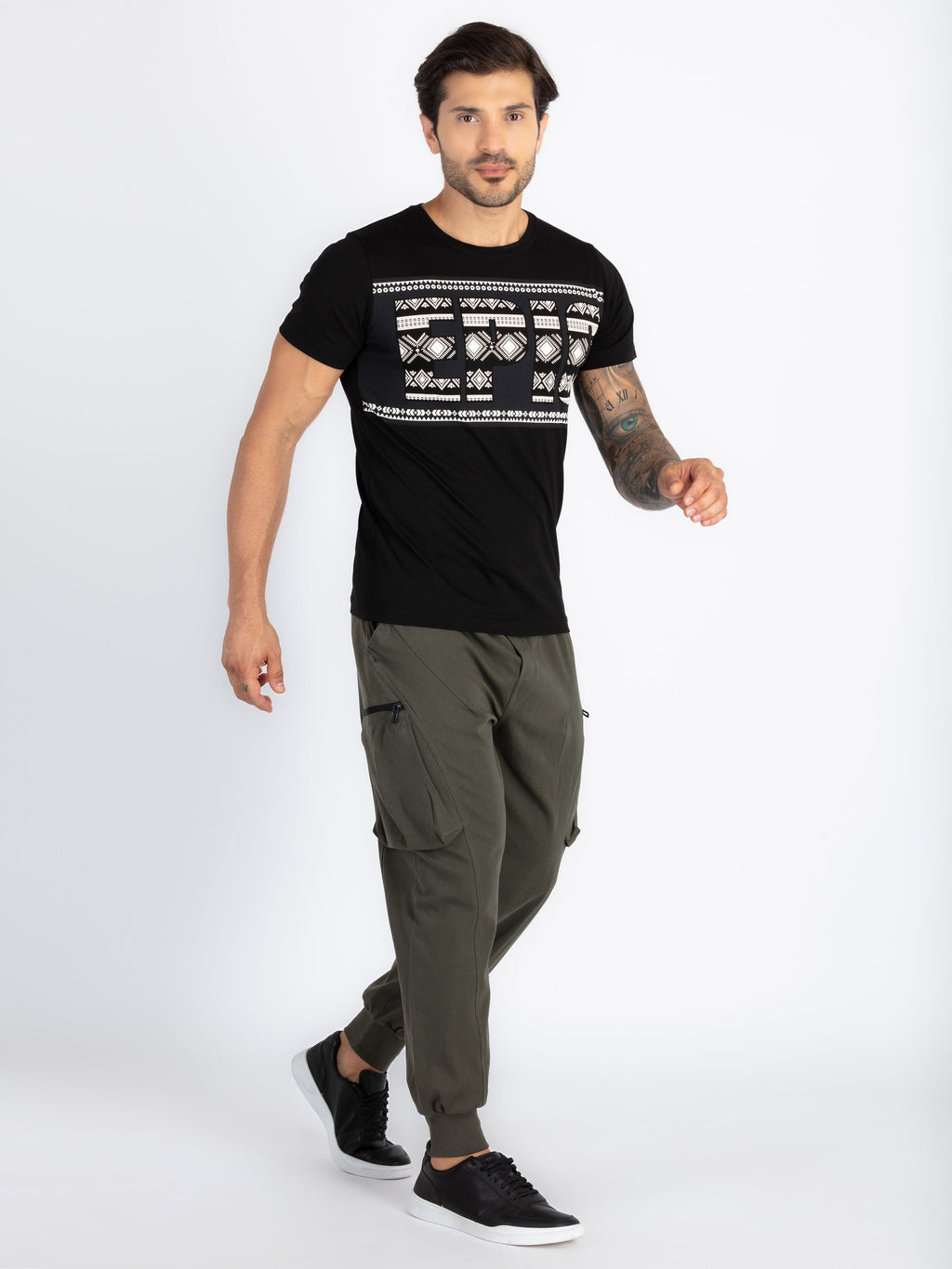 Mens Solid Balloon Fit Joggers