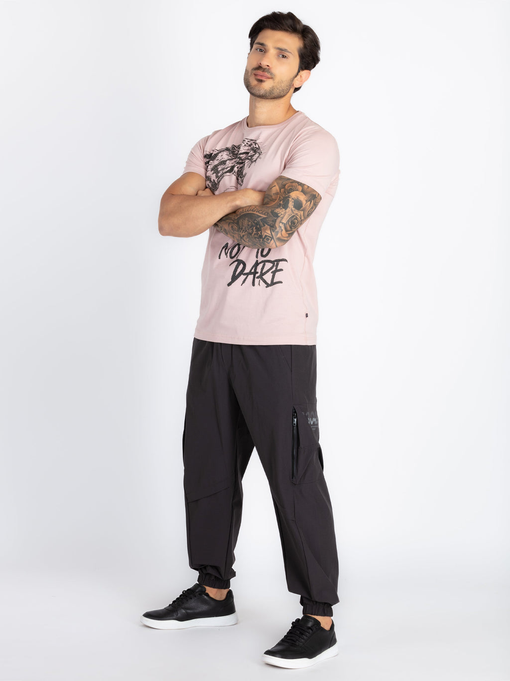 Mens Solid Regular Fit Joggers