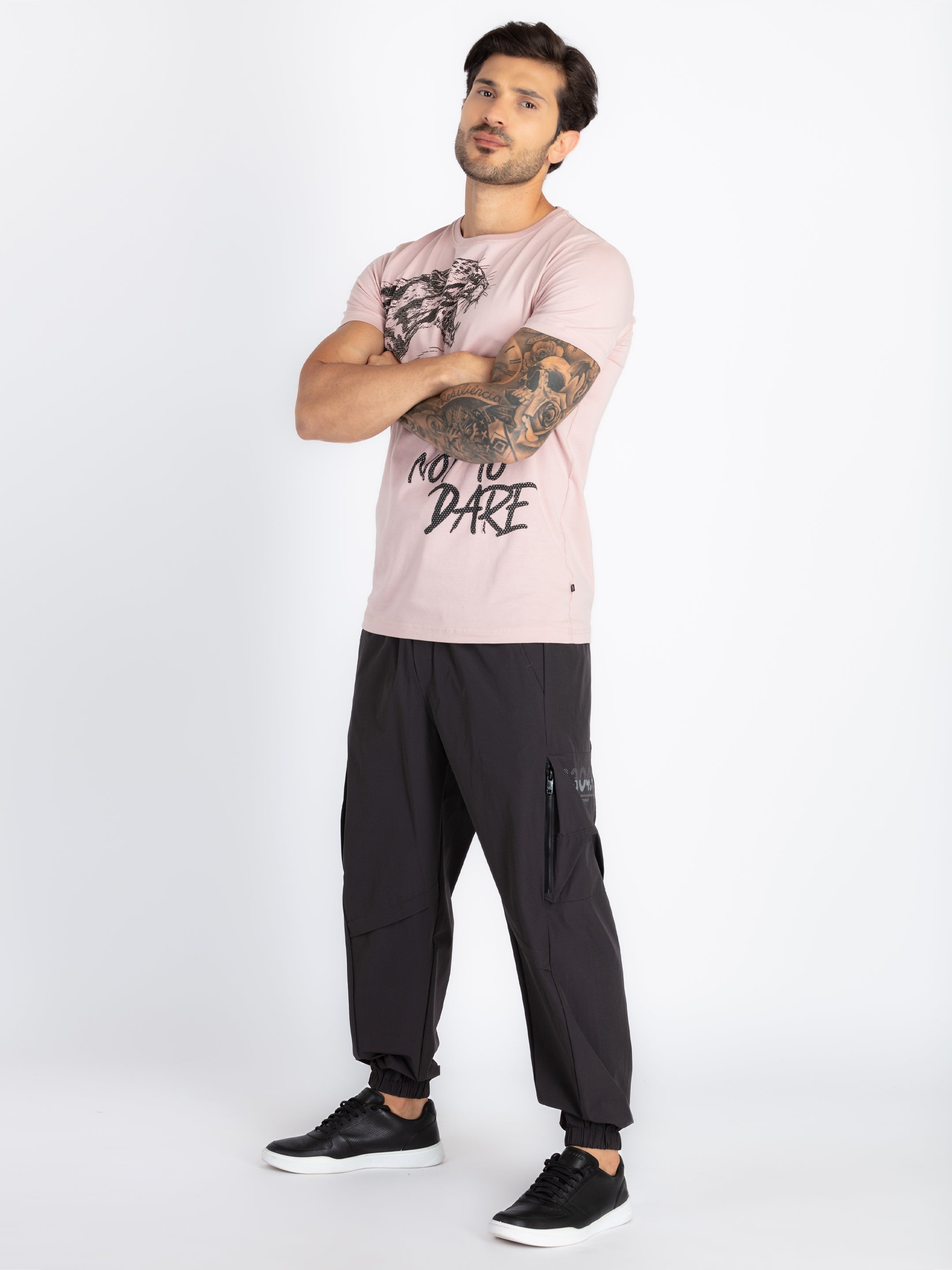 Mens Solid Regular Fit Joggers