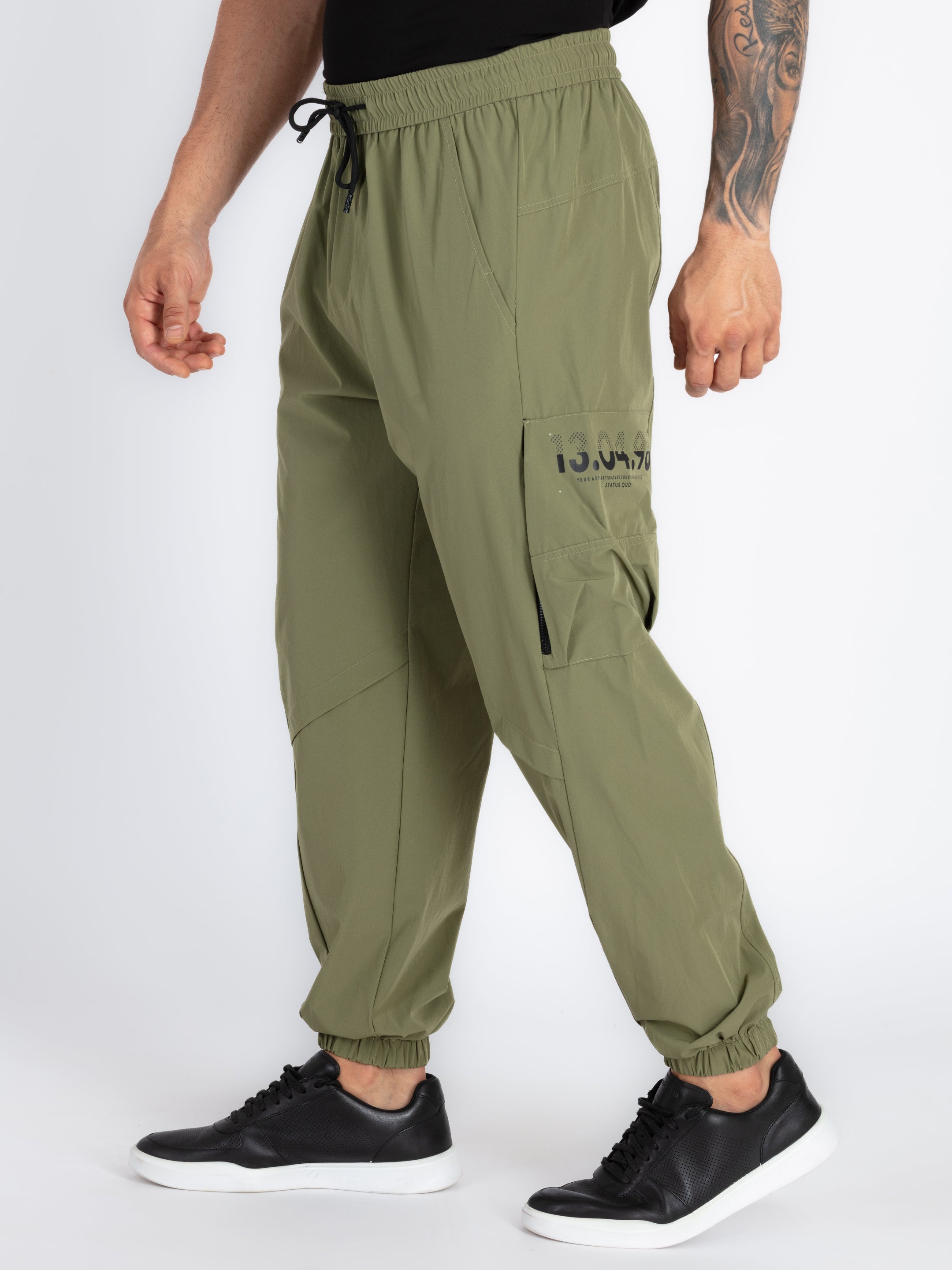 Mens Solid Regular Fit Joggers