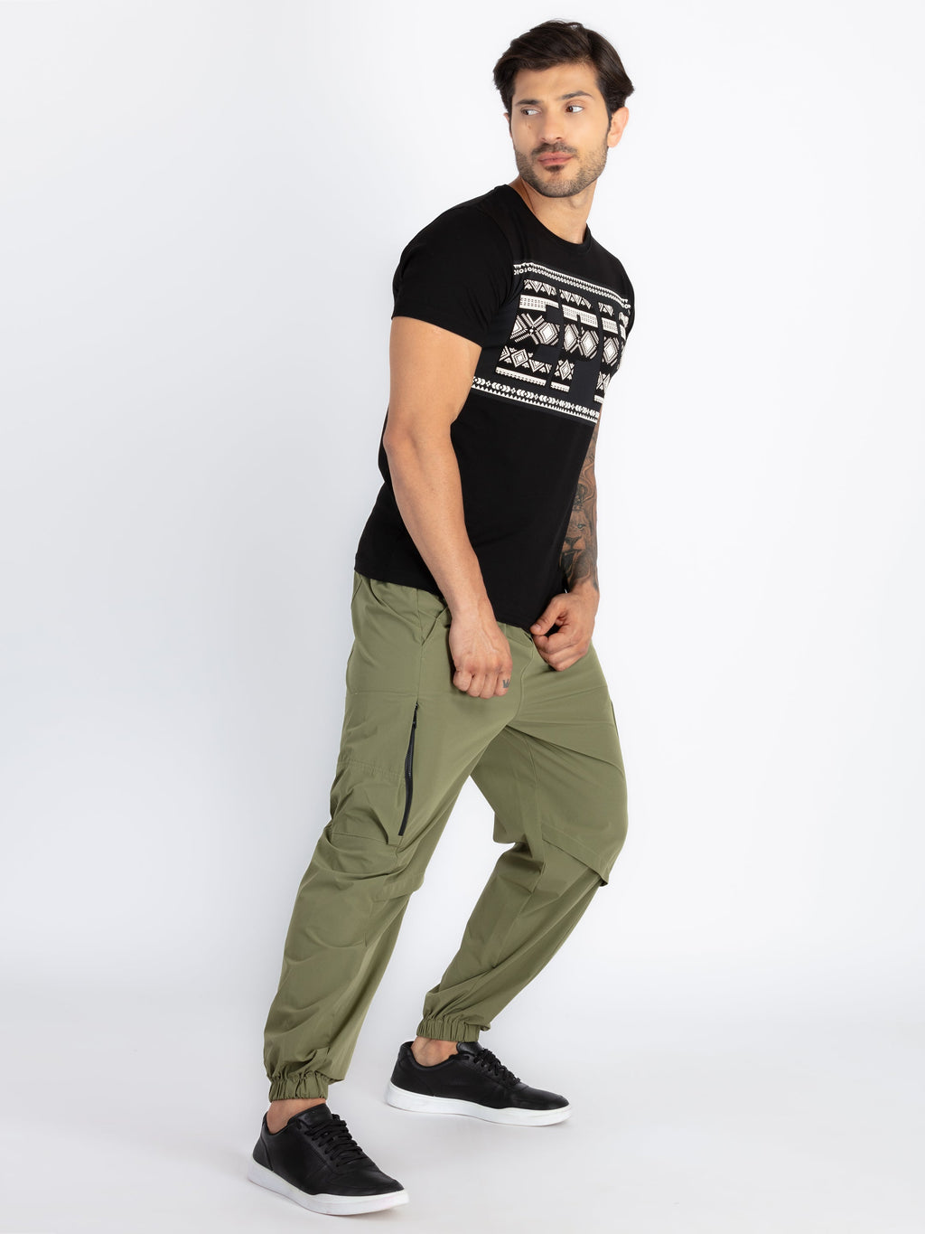 Mens Solid Regular Fit Joggers