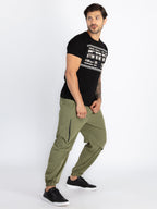 Mens Solid Regular Fit Joggers