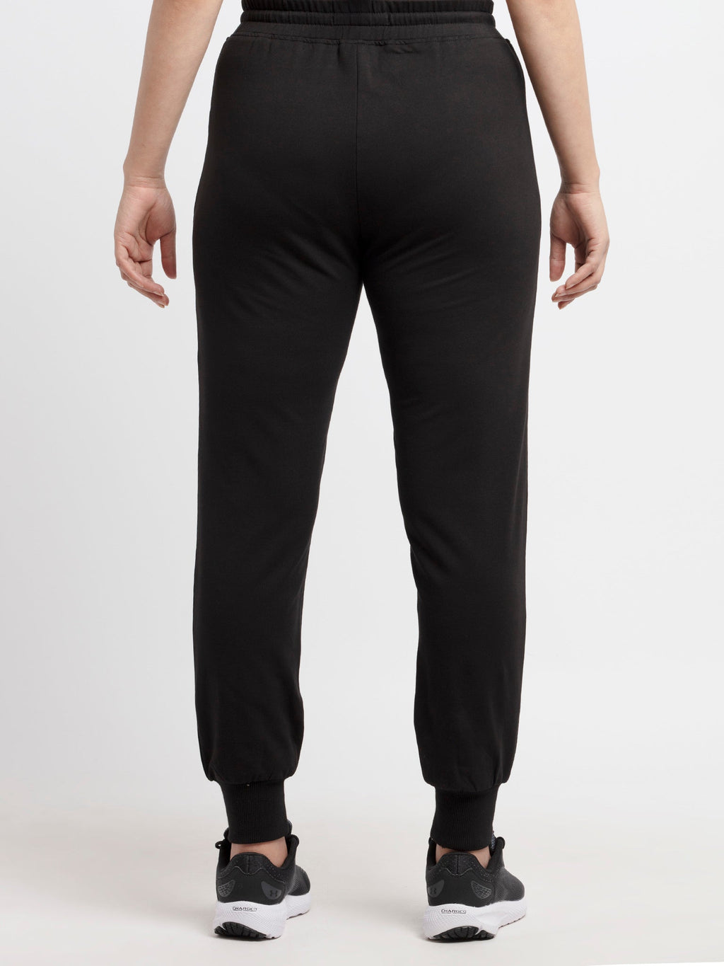 Womens Solid Regular Fit Joggers