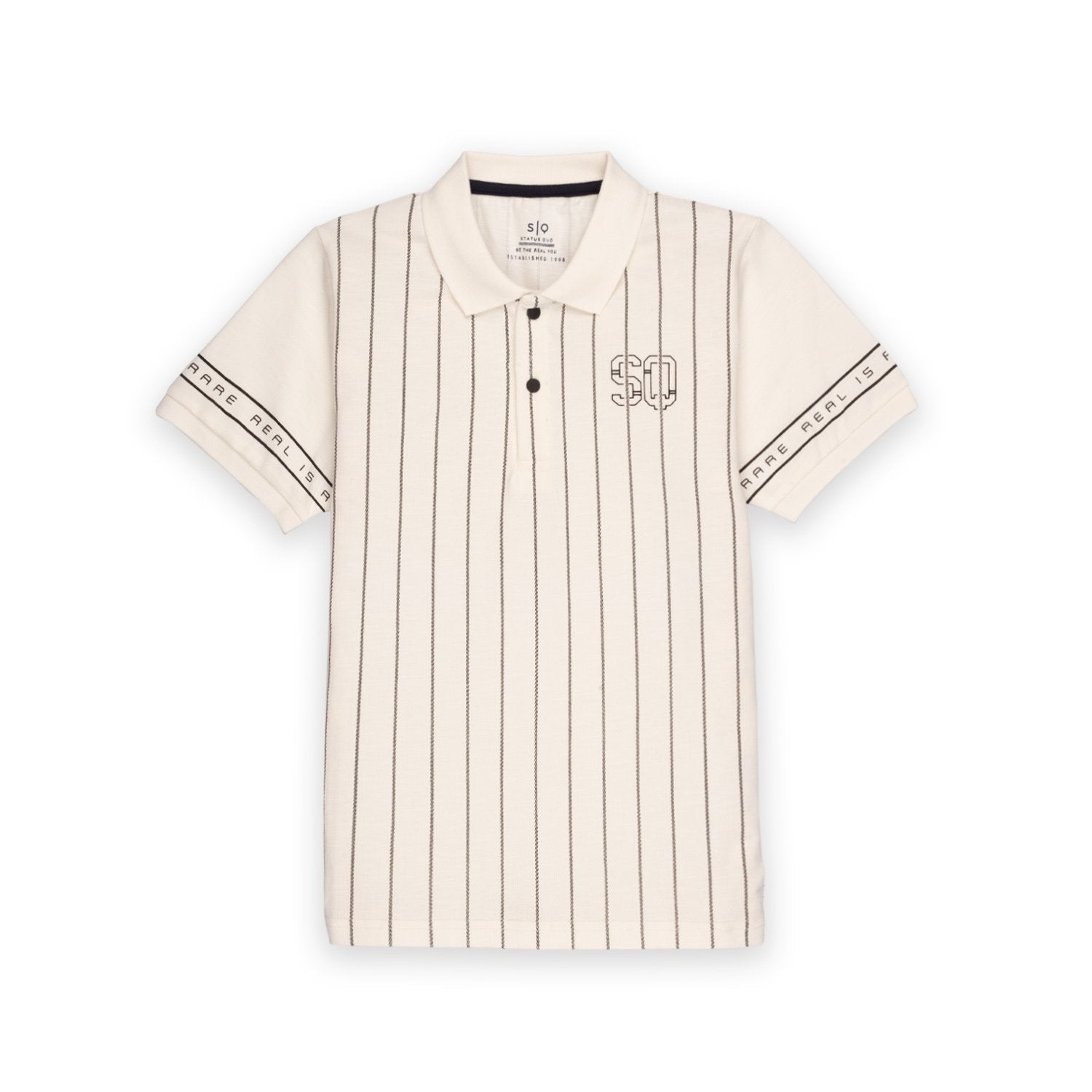 Status Quo |Kids Striped Regular Fit T-shirt - 4, 6, 8, 10, 12, 14, 16