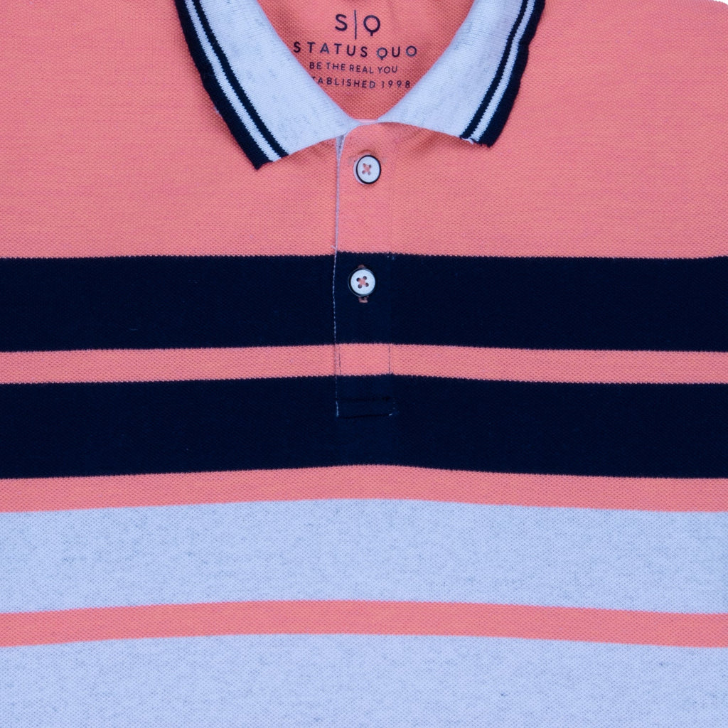Kids Striped Polo T-shirt