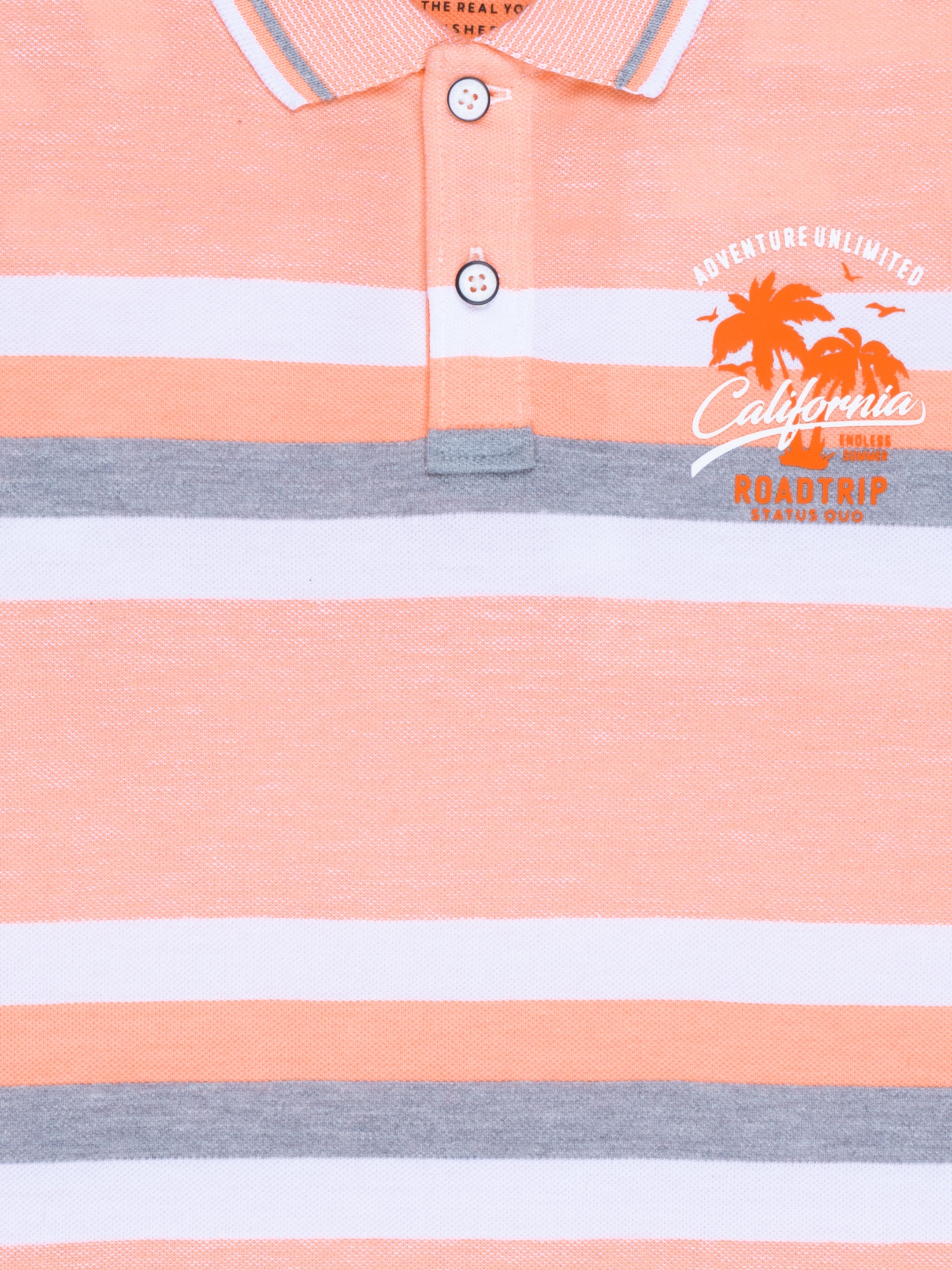 Boys Striped Polo T-shirt
