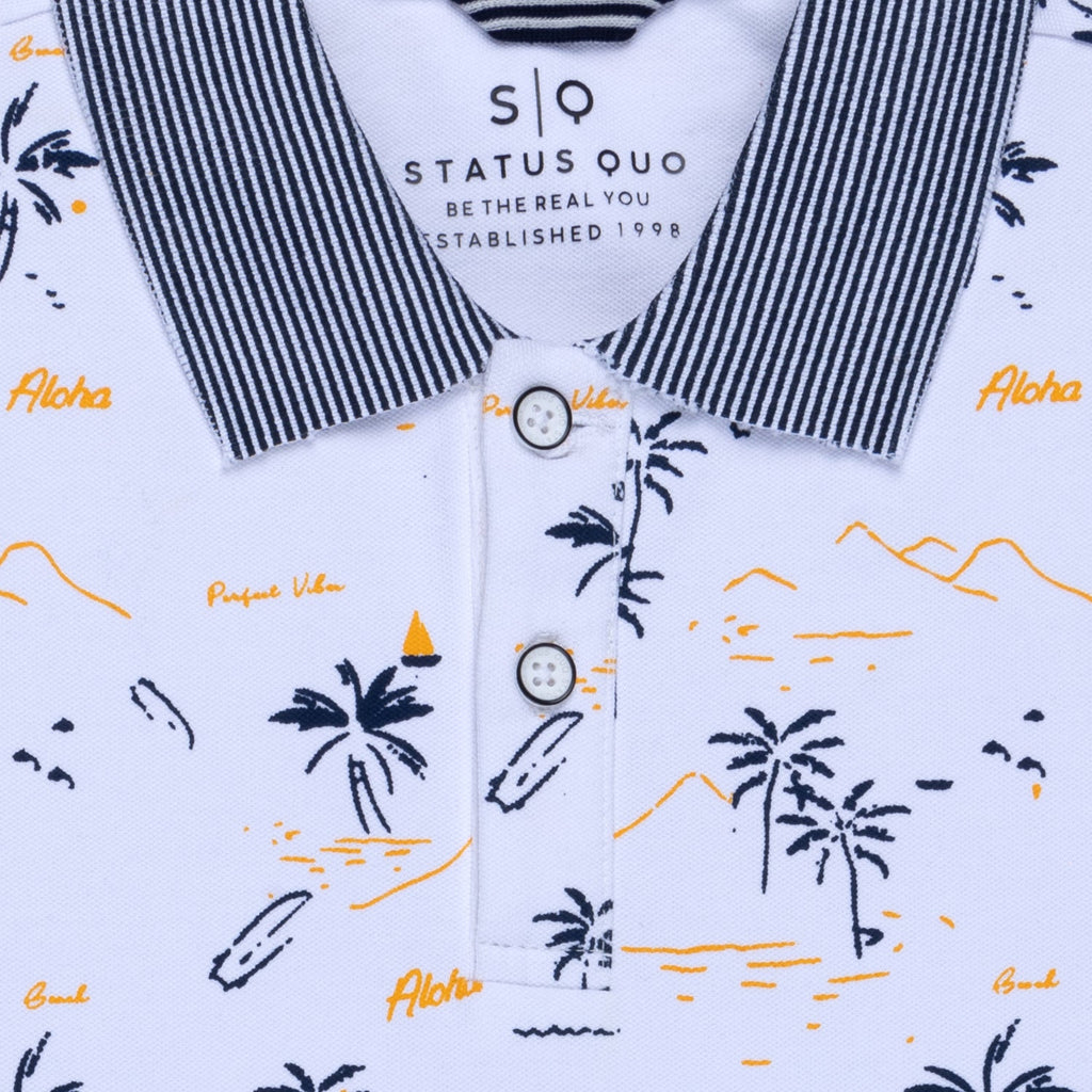 Kids Printed Polo T-shirt