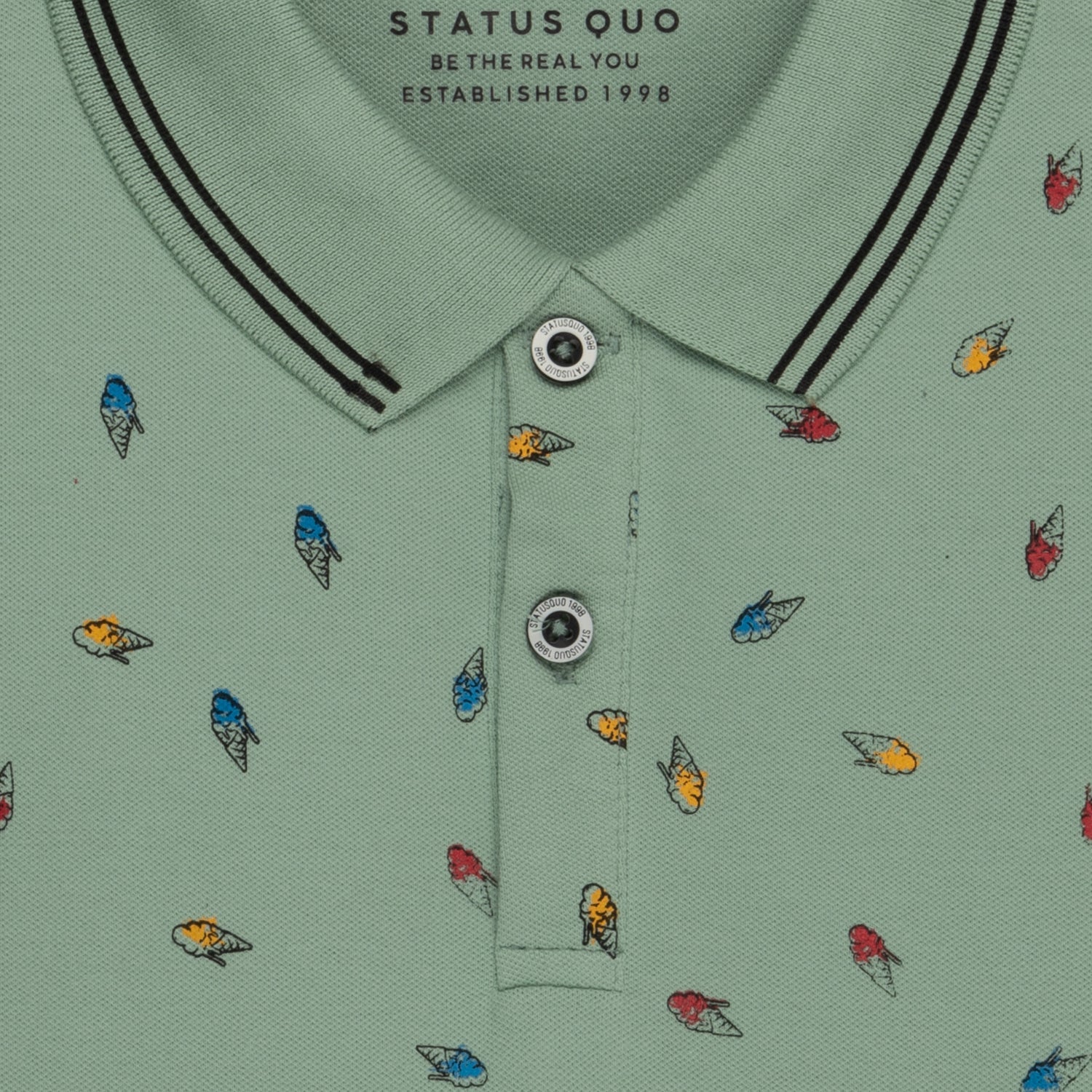 Boys All Over Printed Polo T-shirt