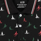 Boys All Over Printed Polo T-shirt