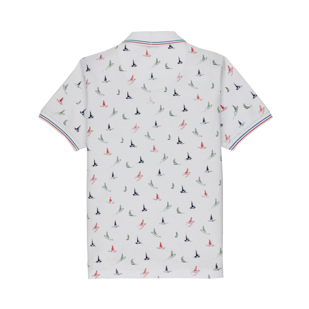 Boys All Over Printed Polo T-shirt