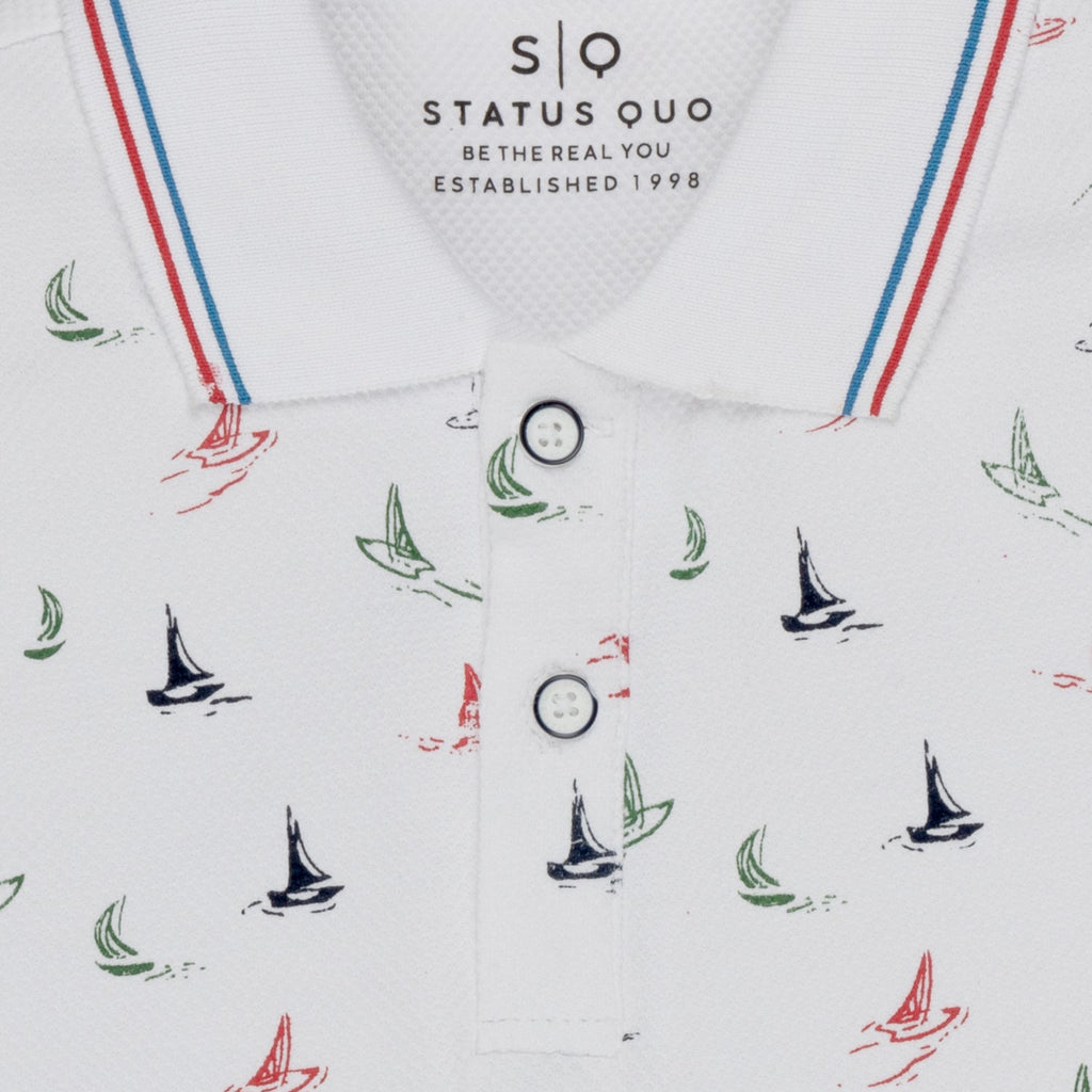 Boys All Over Printed Polo T-shirt