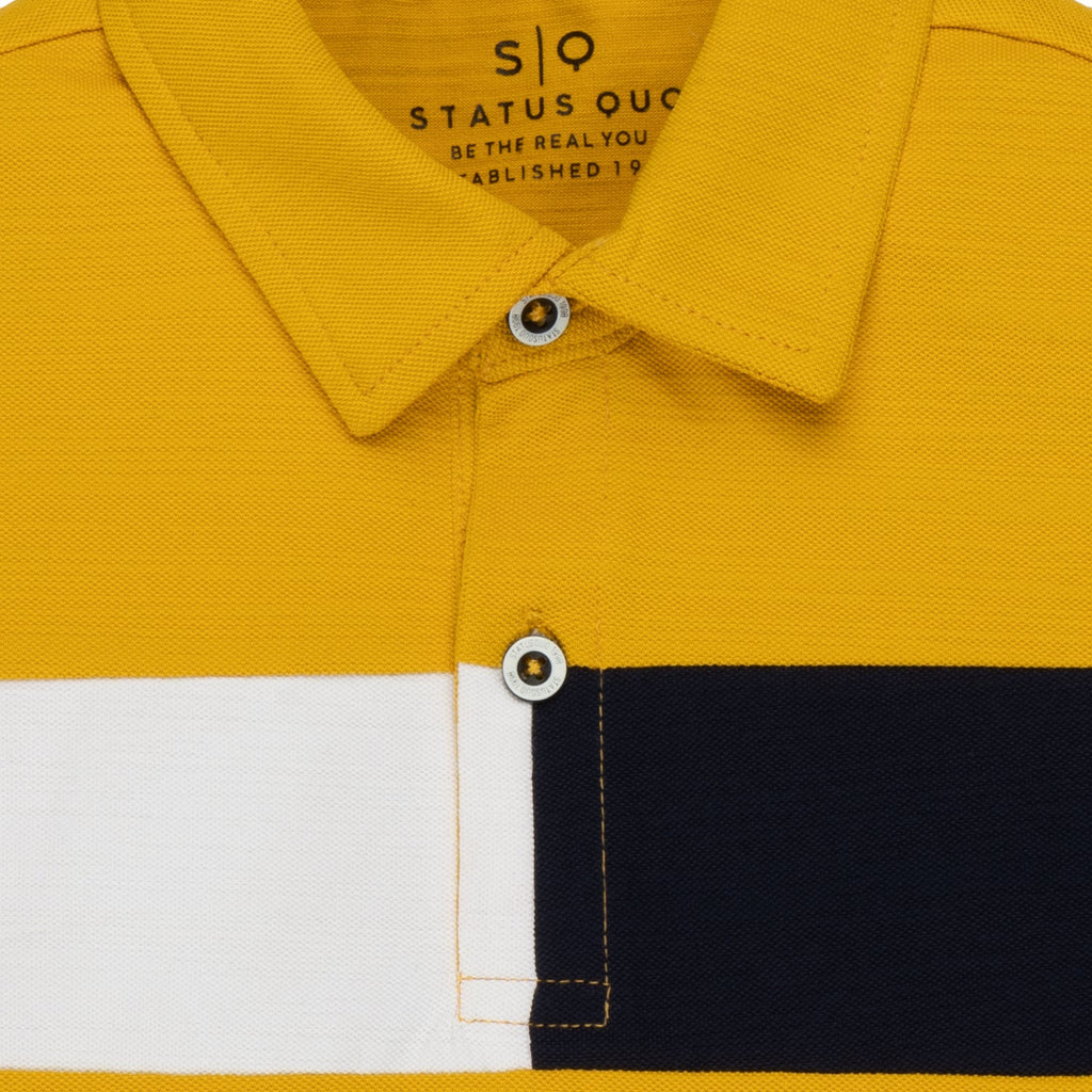 Boys Colourblock Polo T-shirt