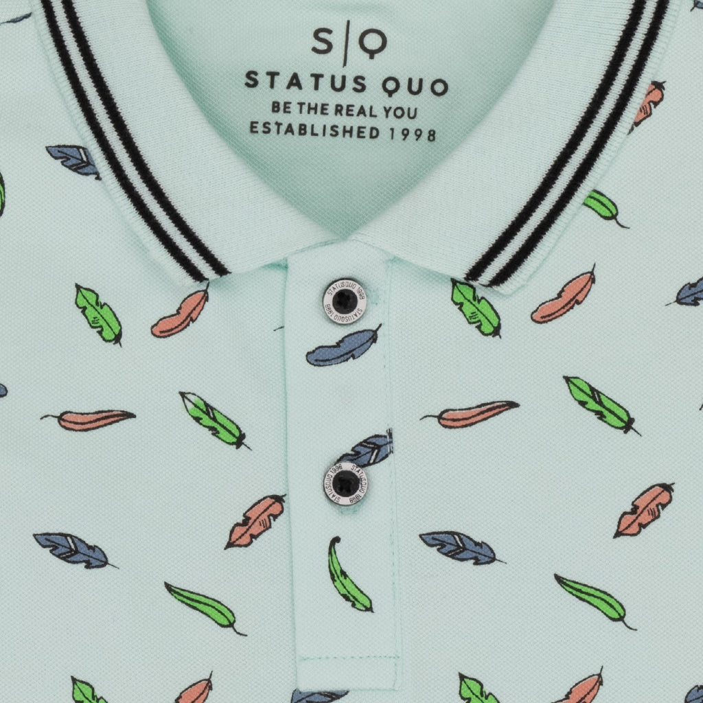 Boys Printed Polo T-Shirt
