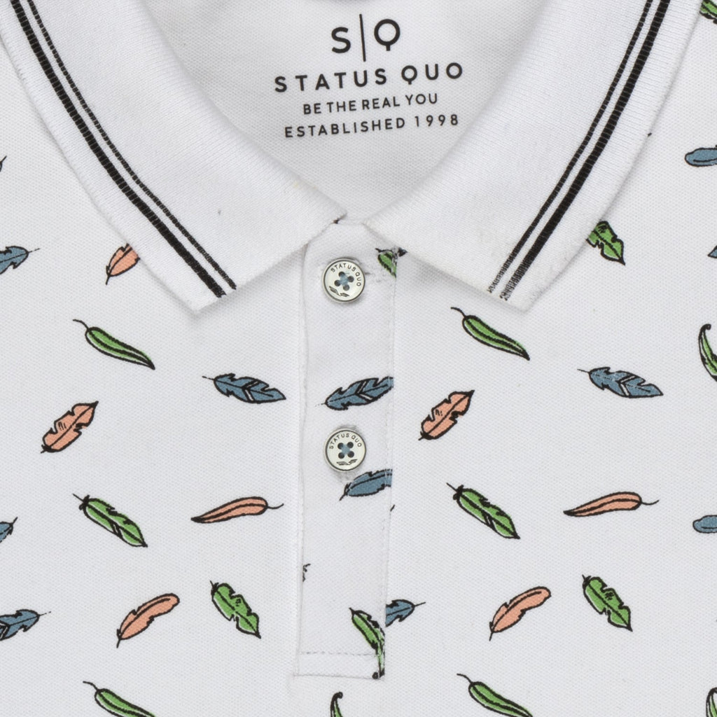Boys All Over Printed Polo T-shirt
