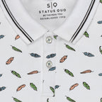 Boys All Over Printed Polo T-shirt