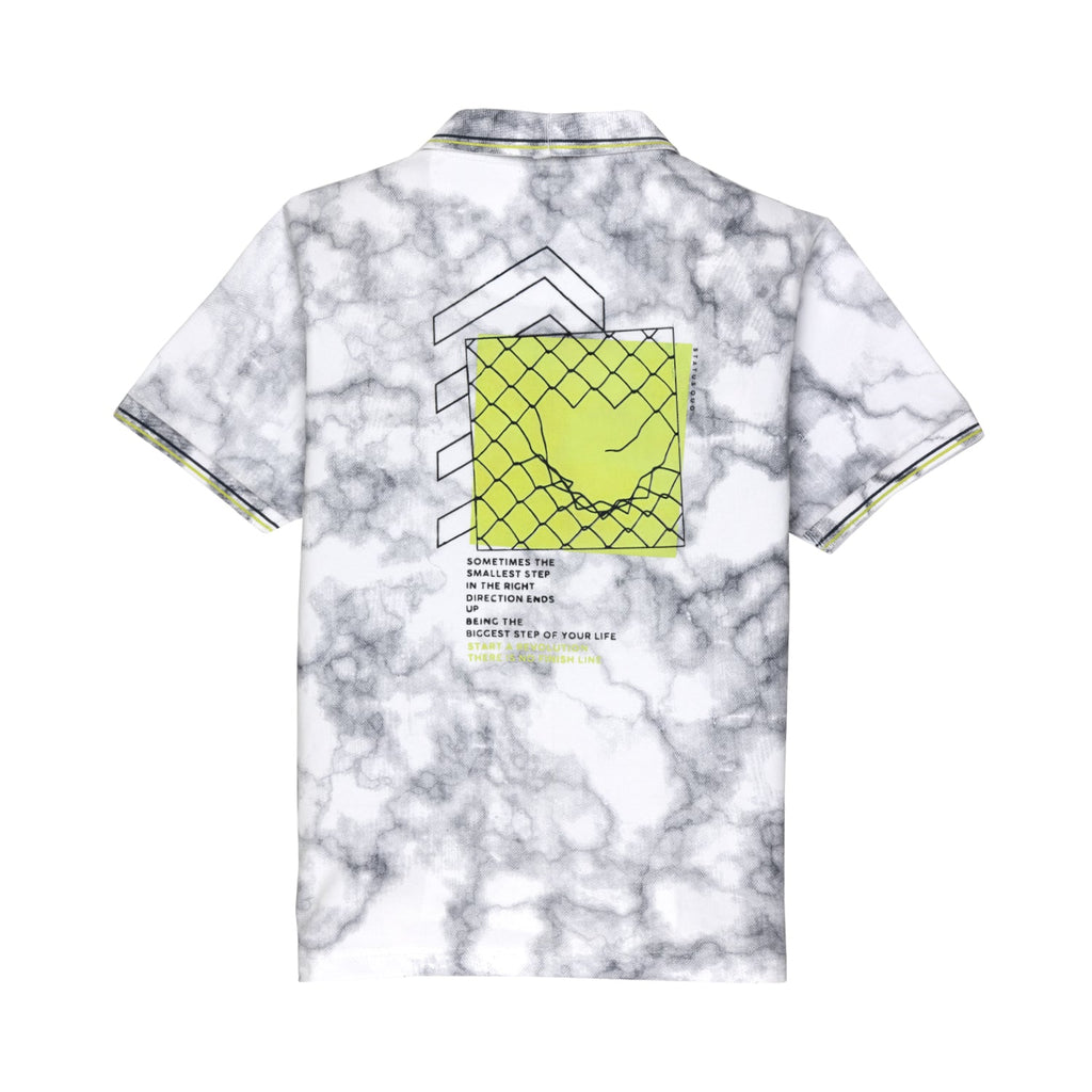 Boys All Over Printed Polo T-shirt