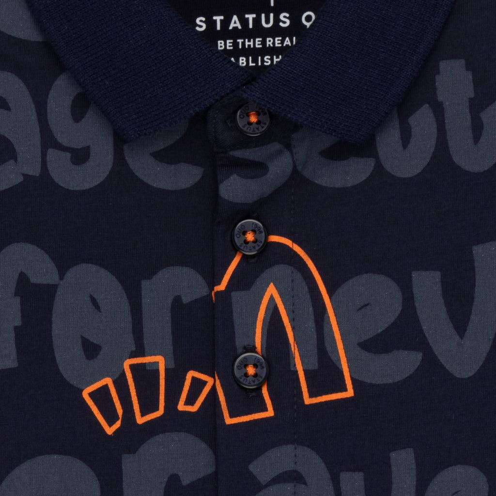 Boys All Over Printed Polo T-Shirt