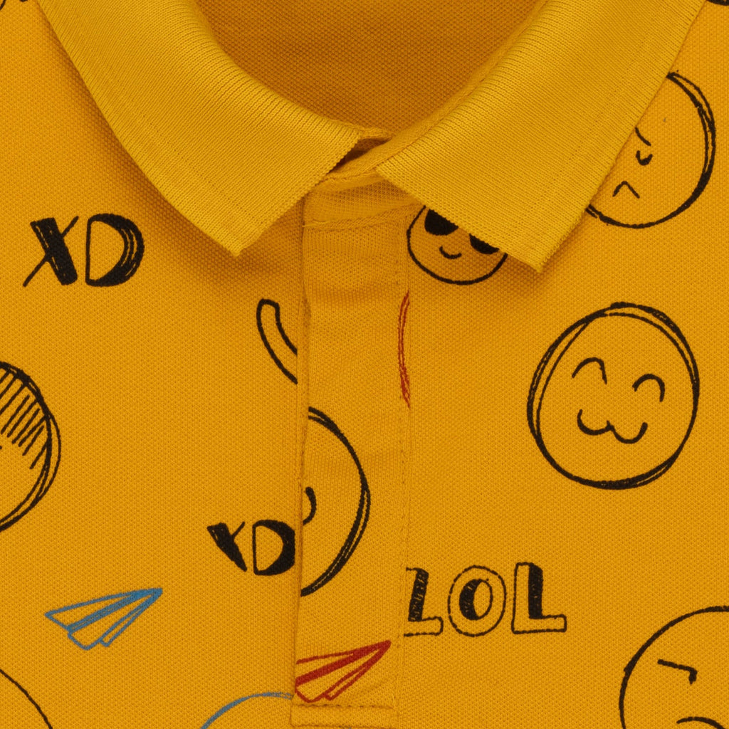 Boys All Over Printed Polo T-Shirt