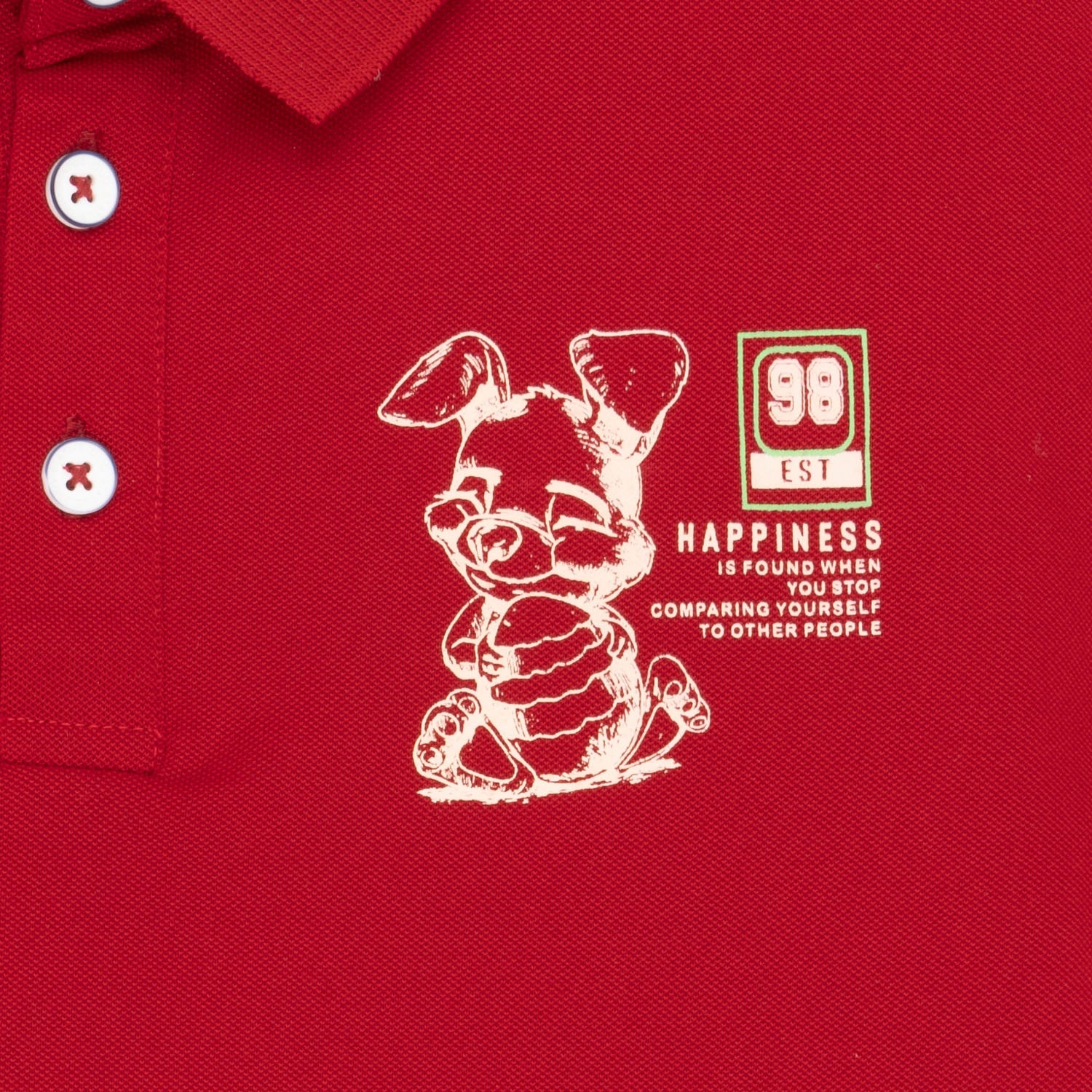 Boys Back Printed Polo T-Shirt